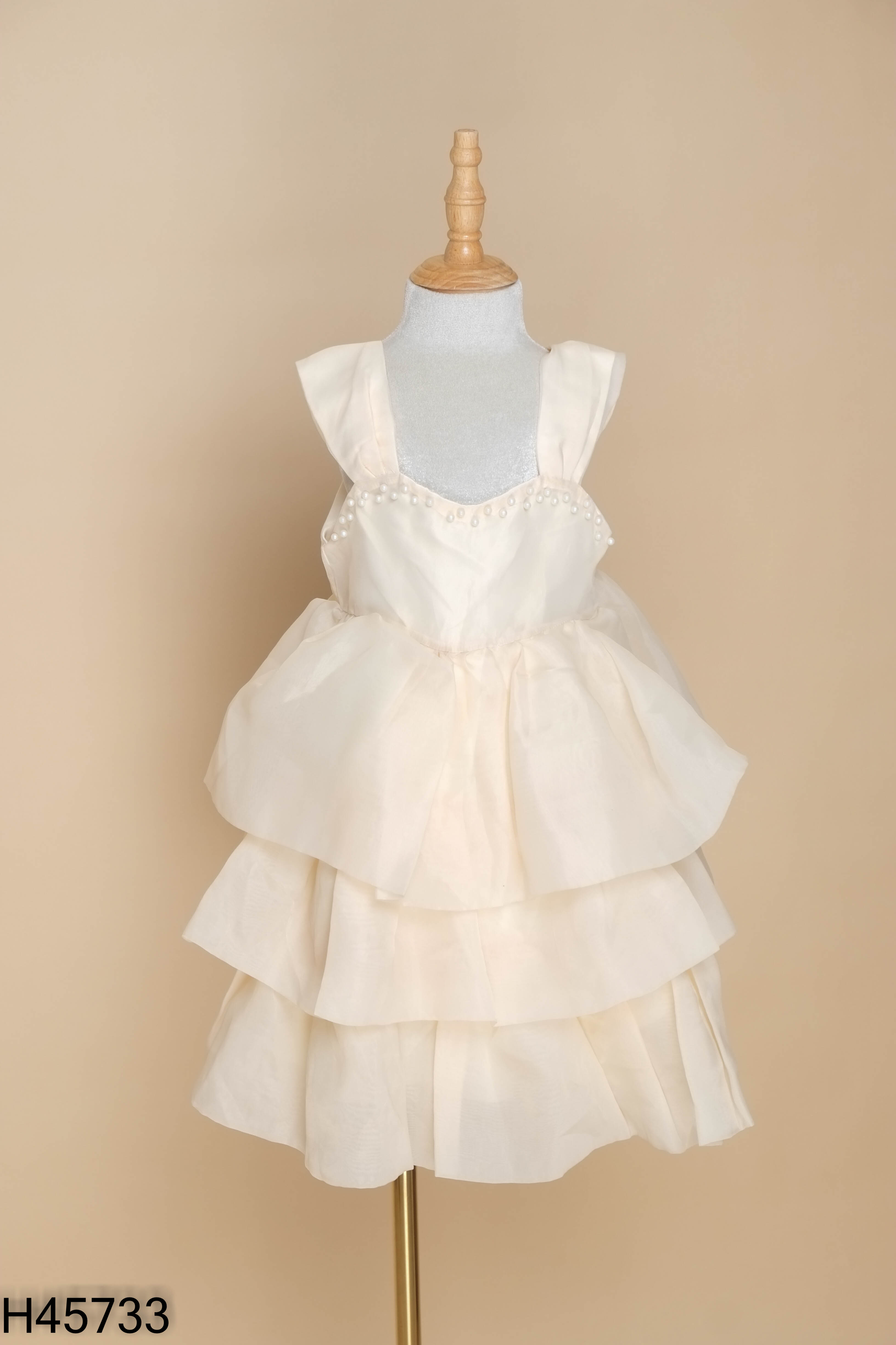 Váy voan be KIDS bèo đính hạt