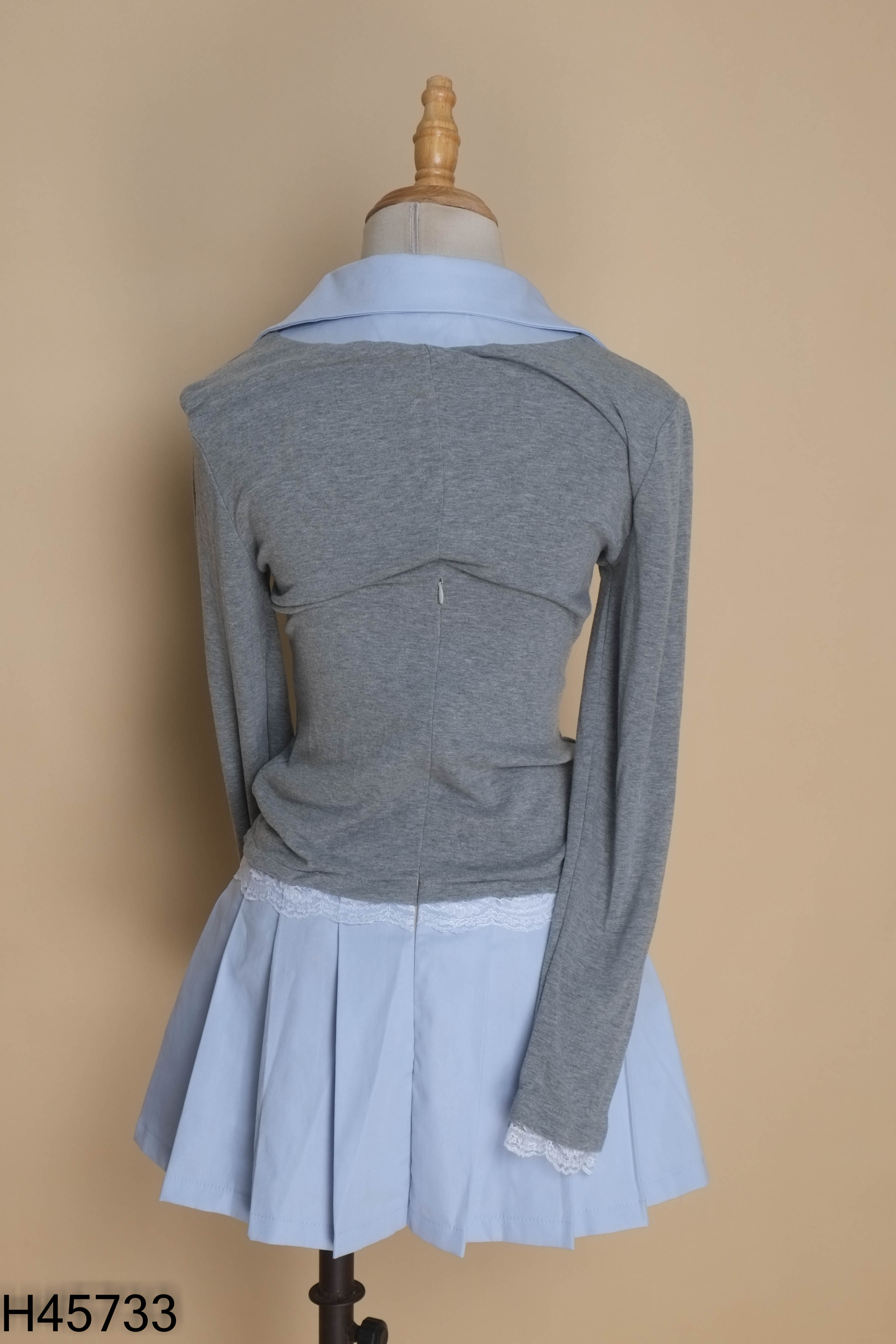 Váy ghi phối xanh LINH ĐAN DESIGN