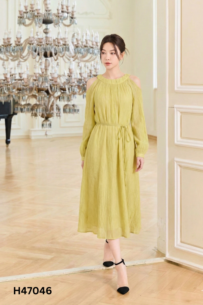 Váy voan DAISY xanh cốm