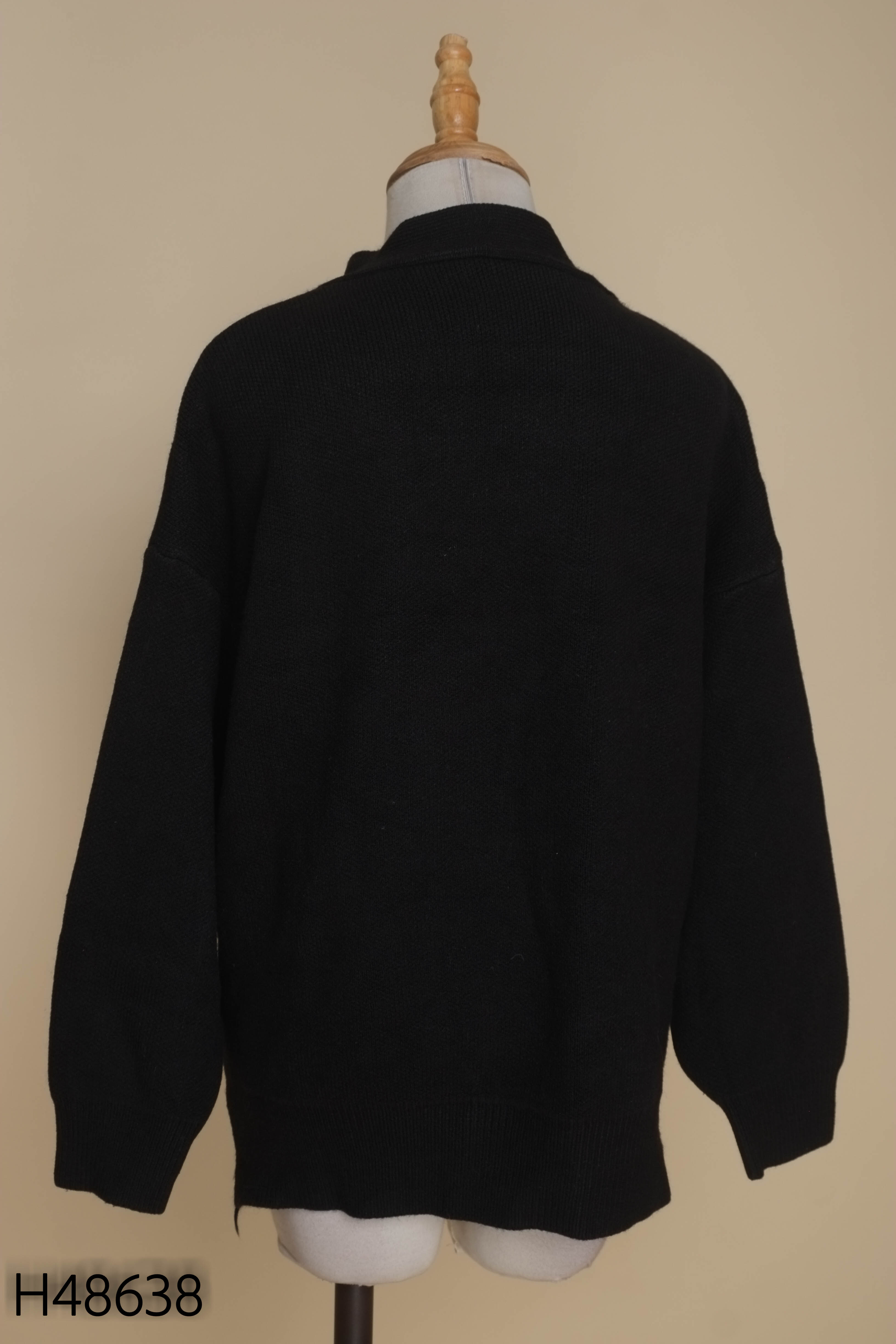 Cardigan len đen