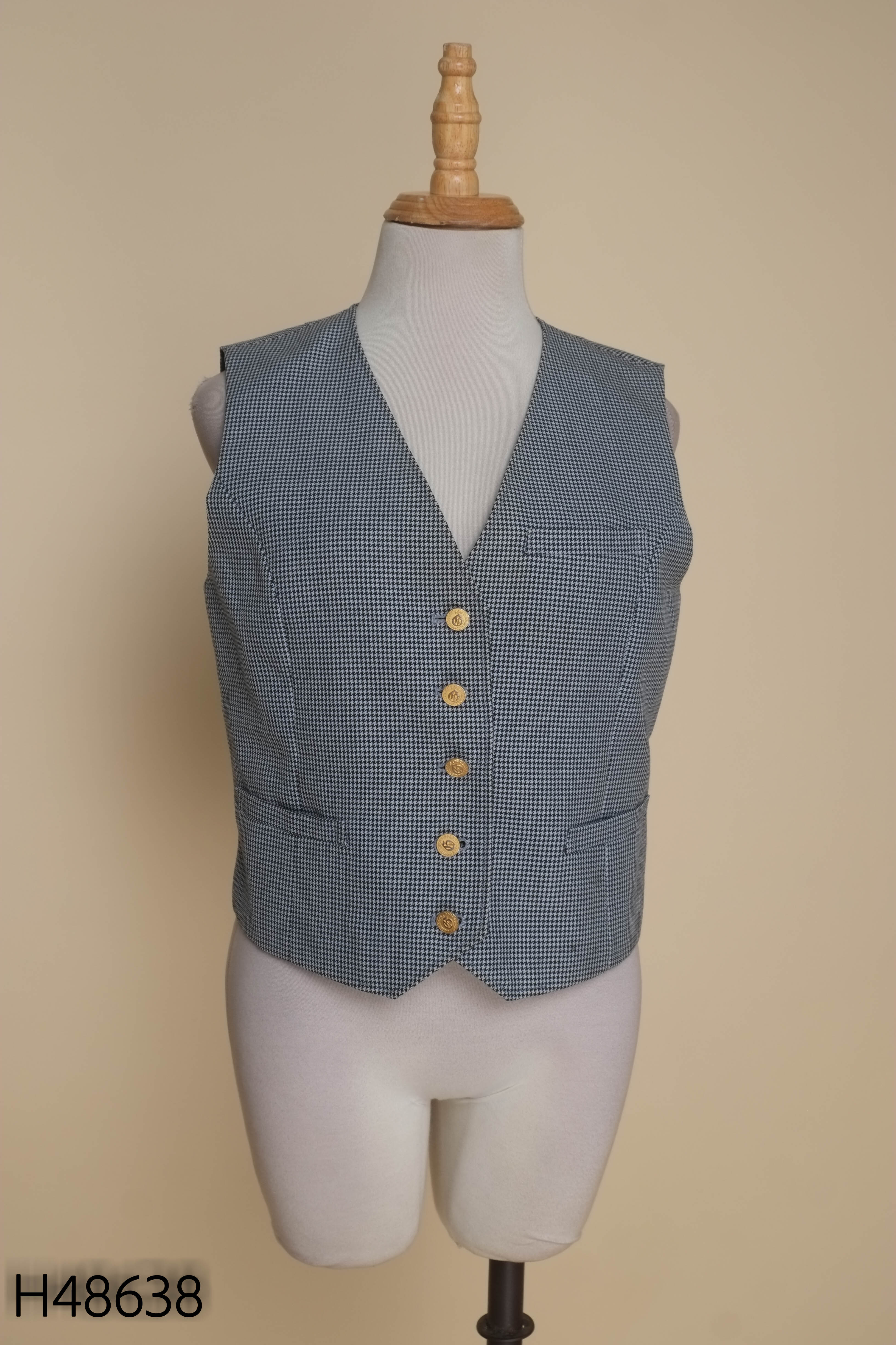 Áo gile đen SCHOOL SUITS họa tiết