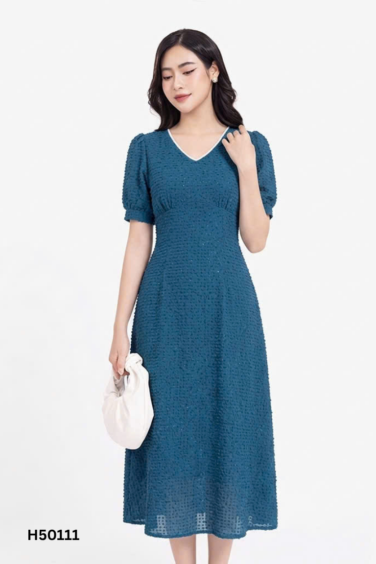 Váy kiểu xanh
