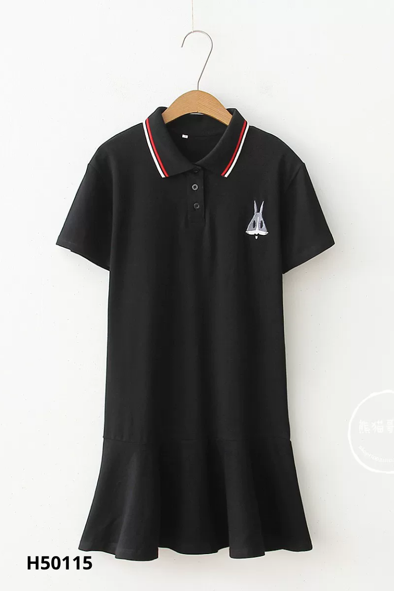 Váy polo đen đuôi cá