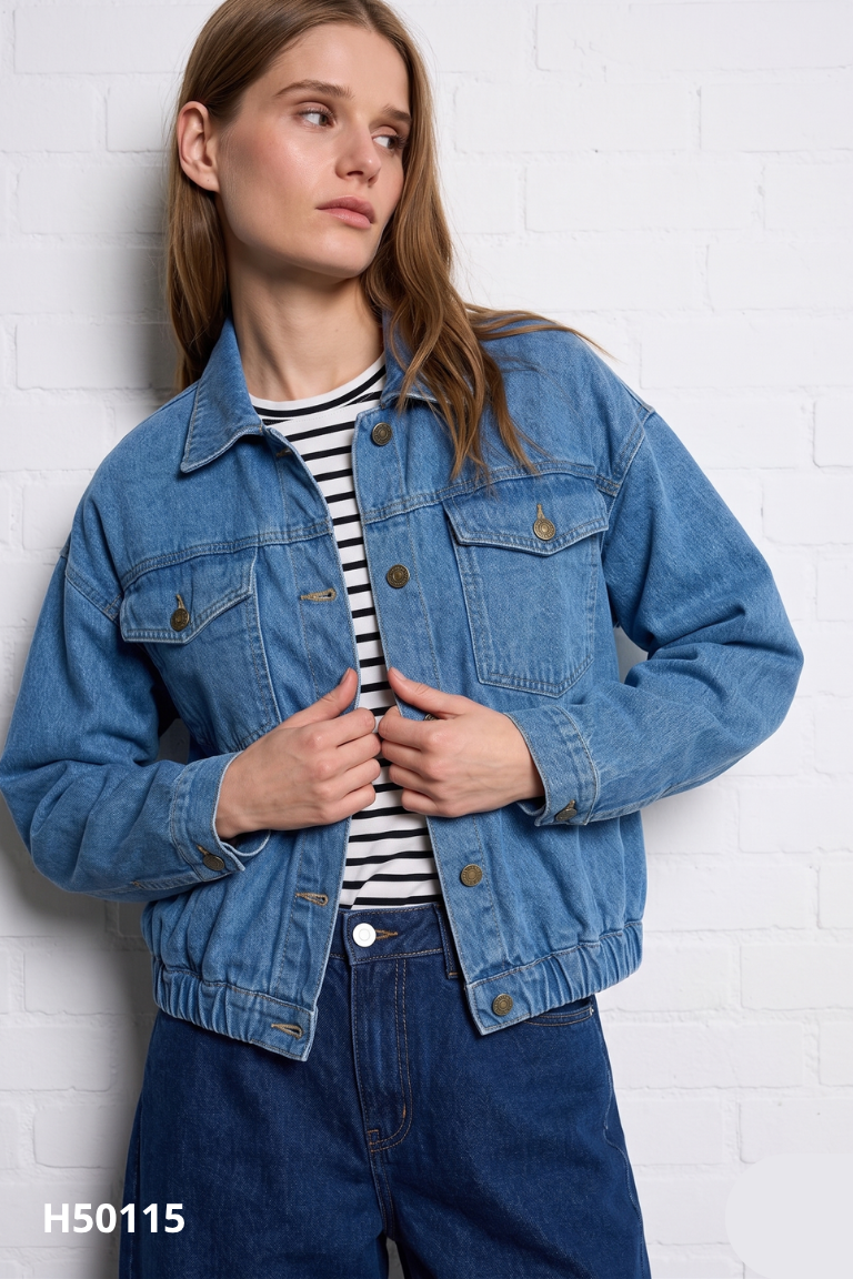 Áo khoác jeans xanh