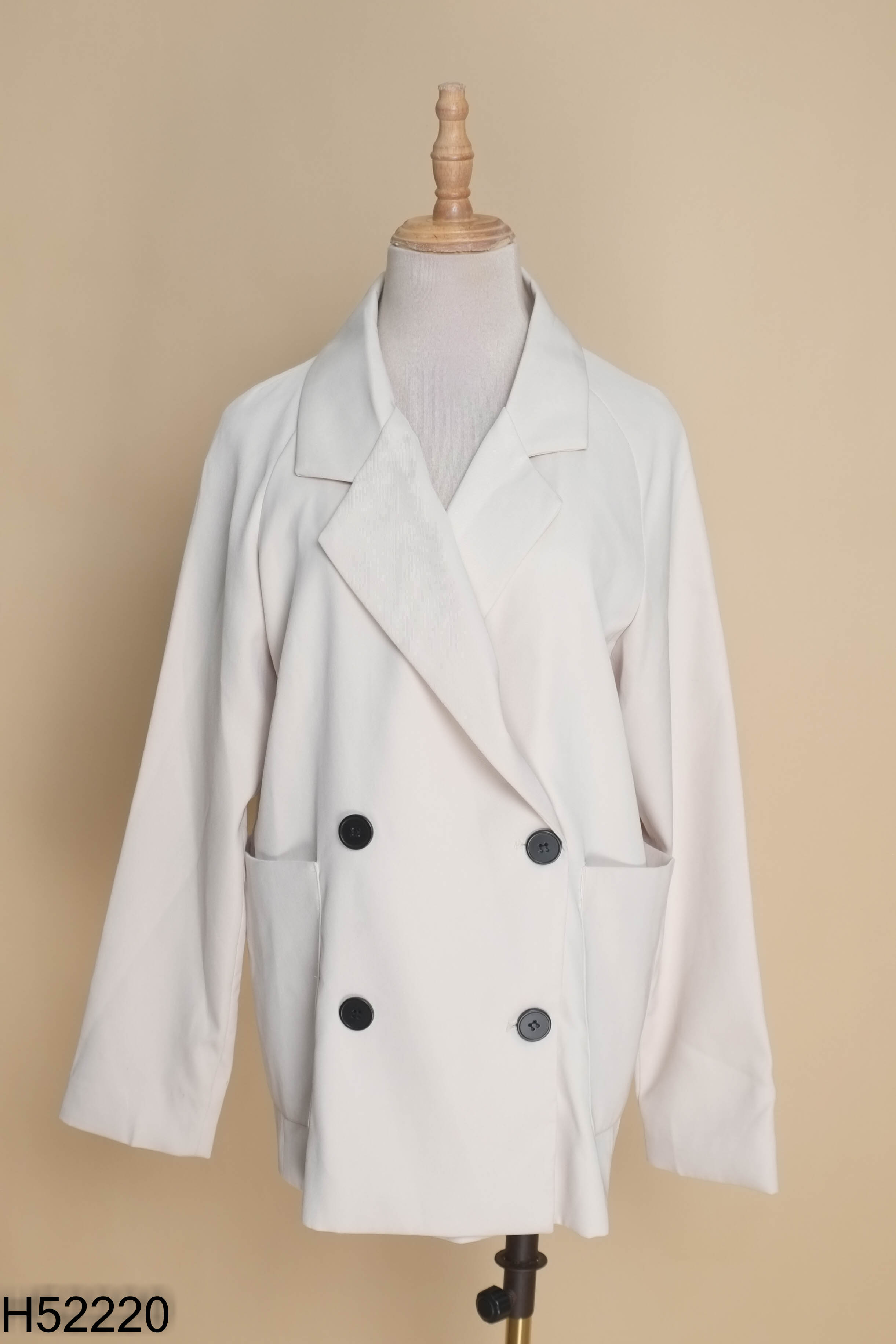 Áo khoác blazer be DESIGN VOGUE trơn