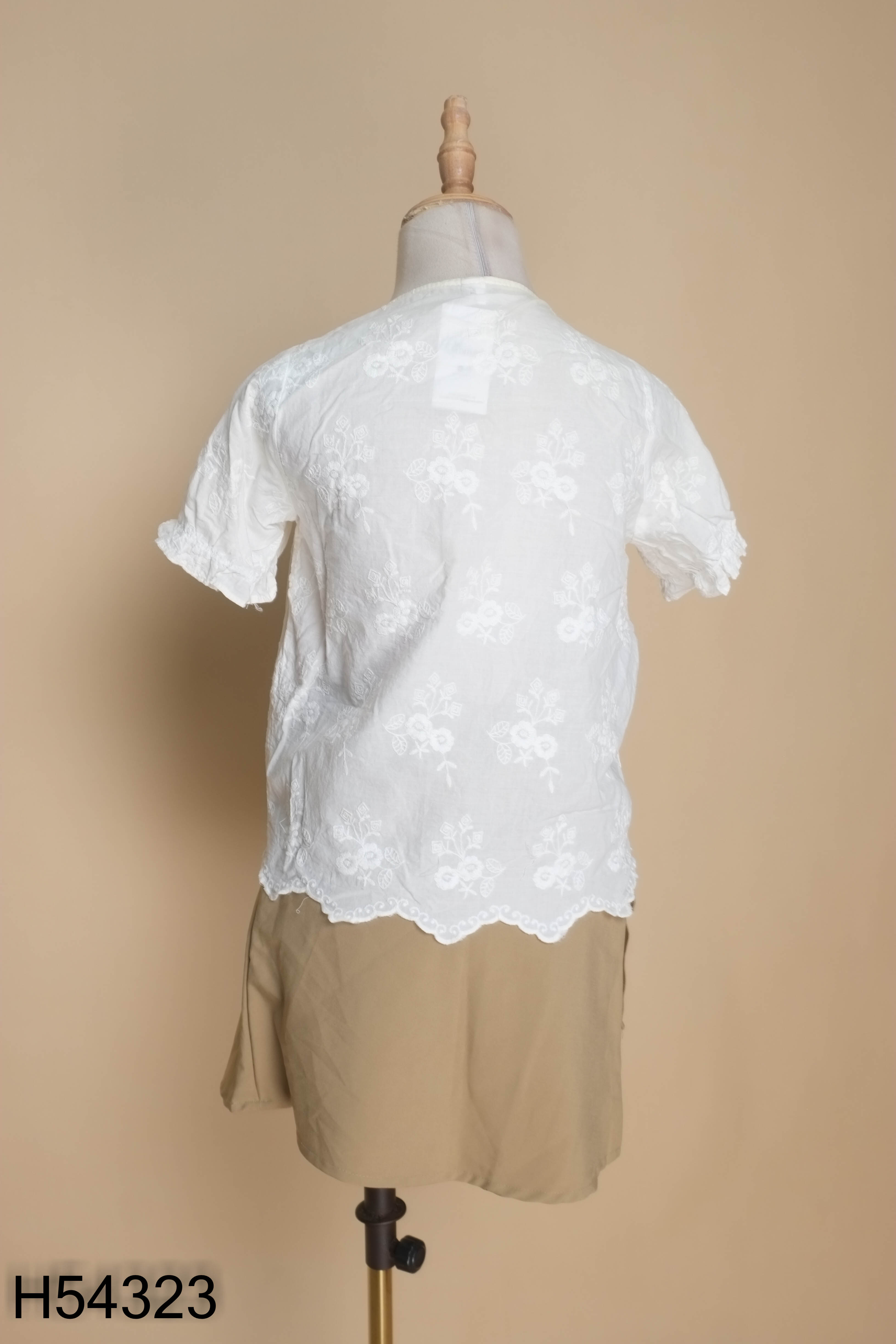 Set Áo babydoll be + Chân váy nâu