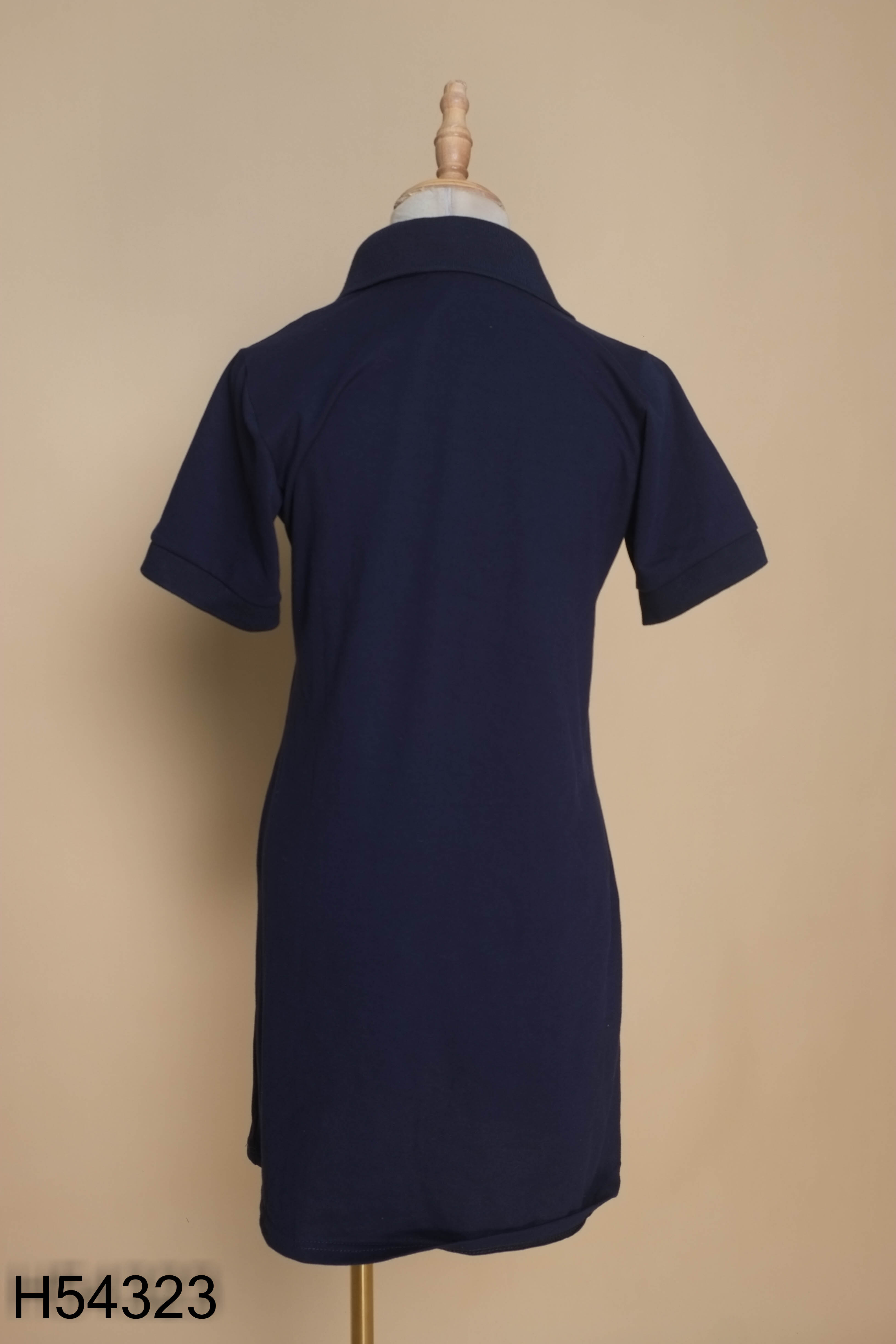 Váy polo xanh trơn suông