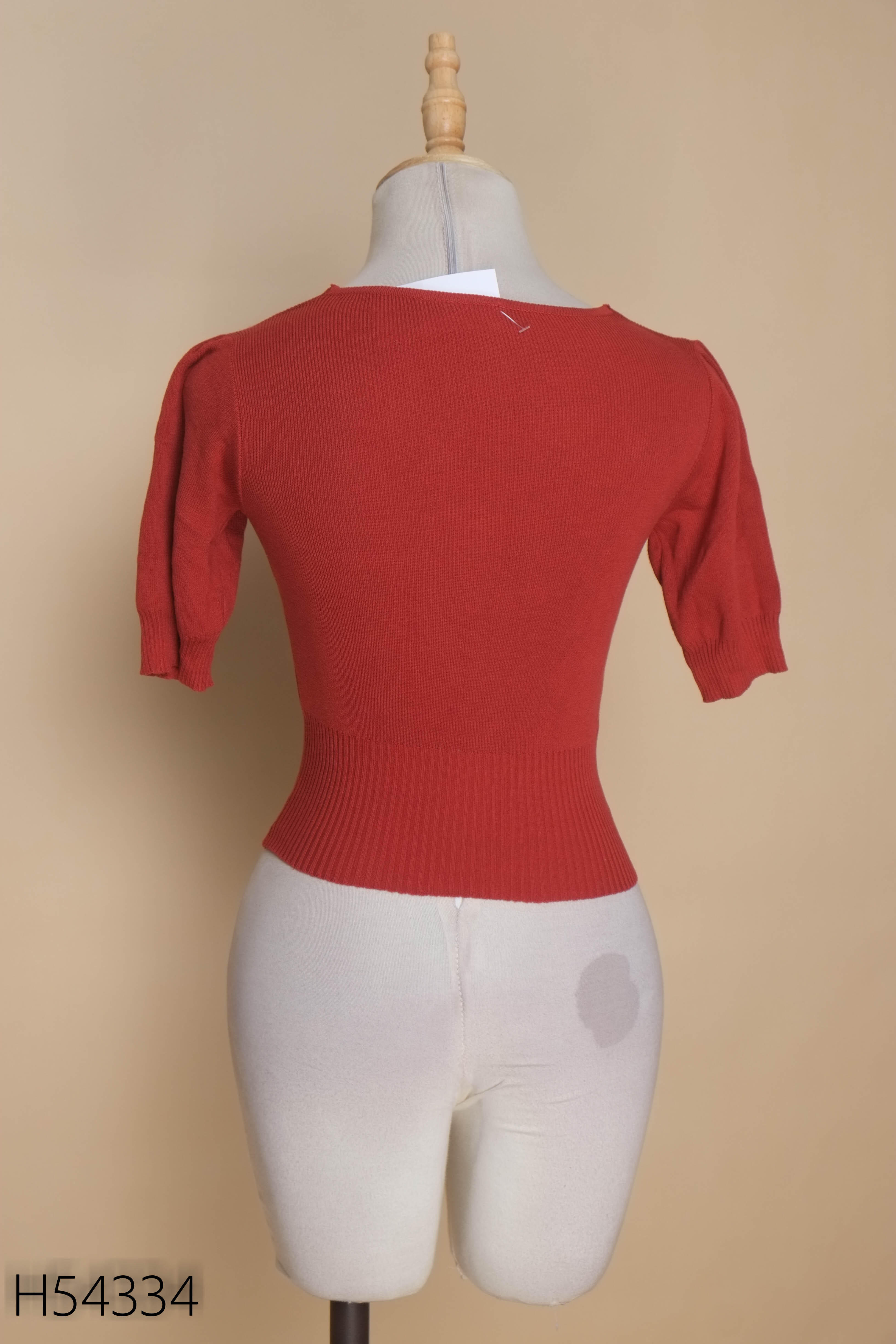 Áo len đỏ croptop mỏng