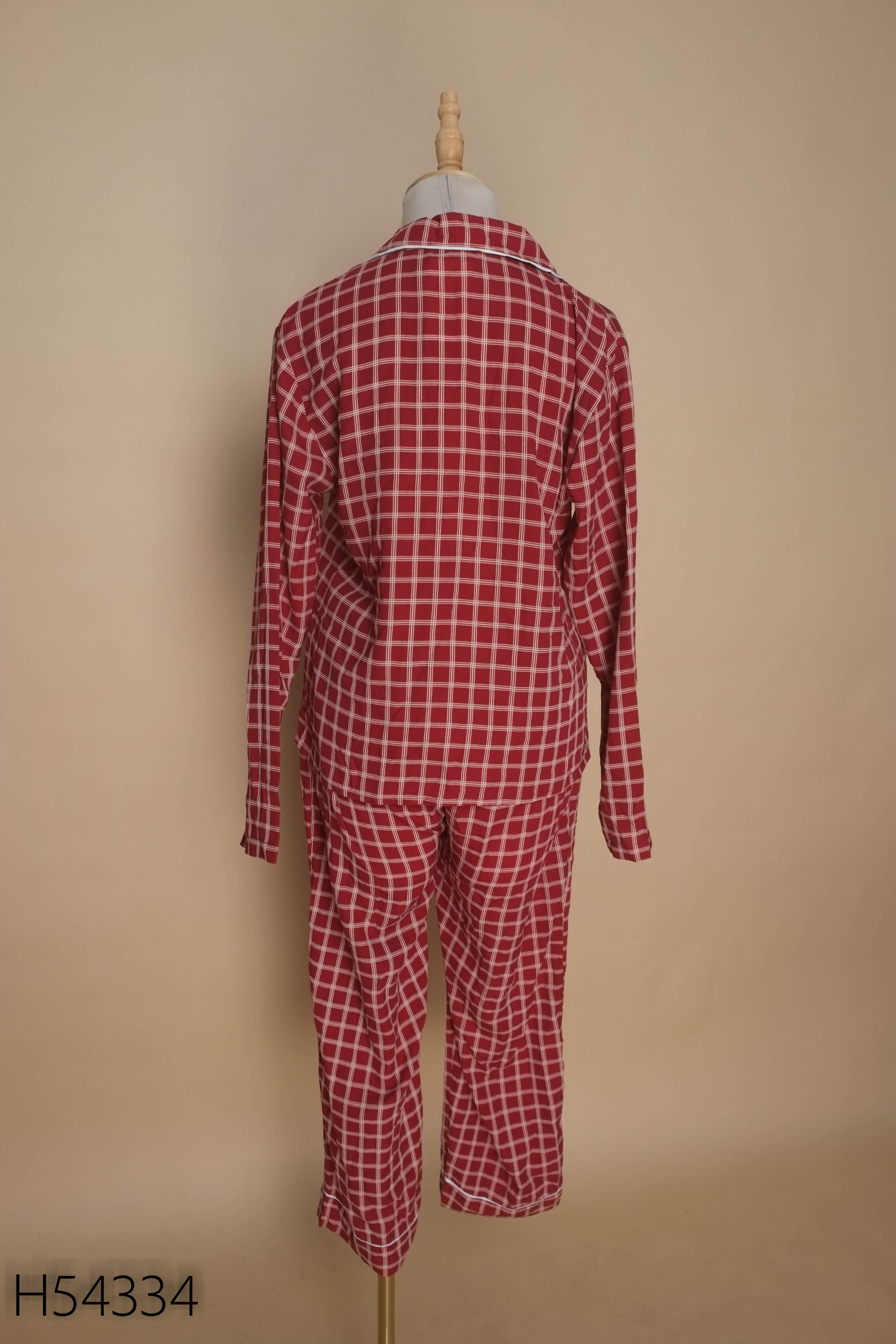 Set Pijama đỏ kẻ be TYMLIC