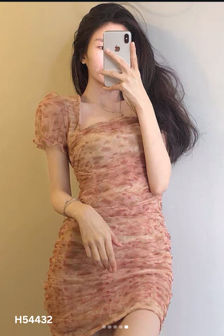 Váy cam lưới body hoa nhí