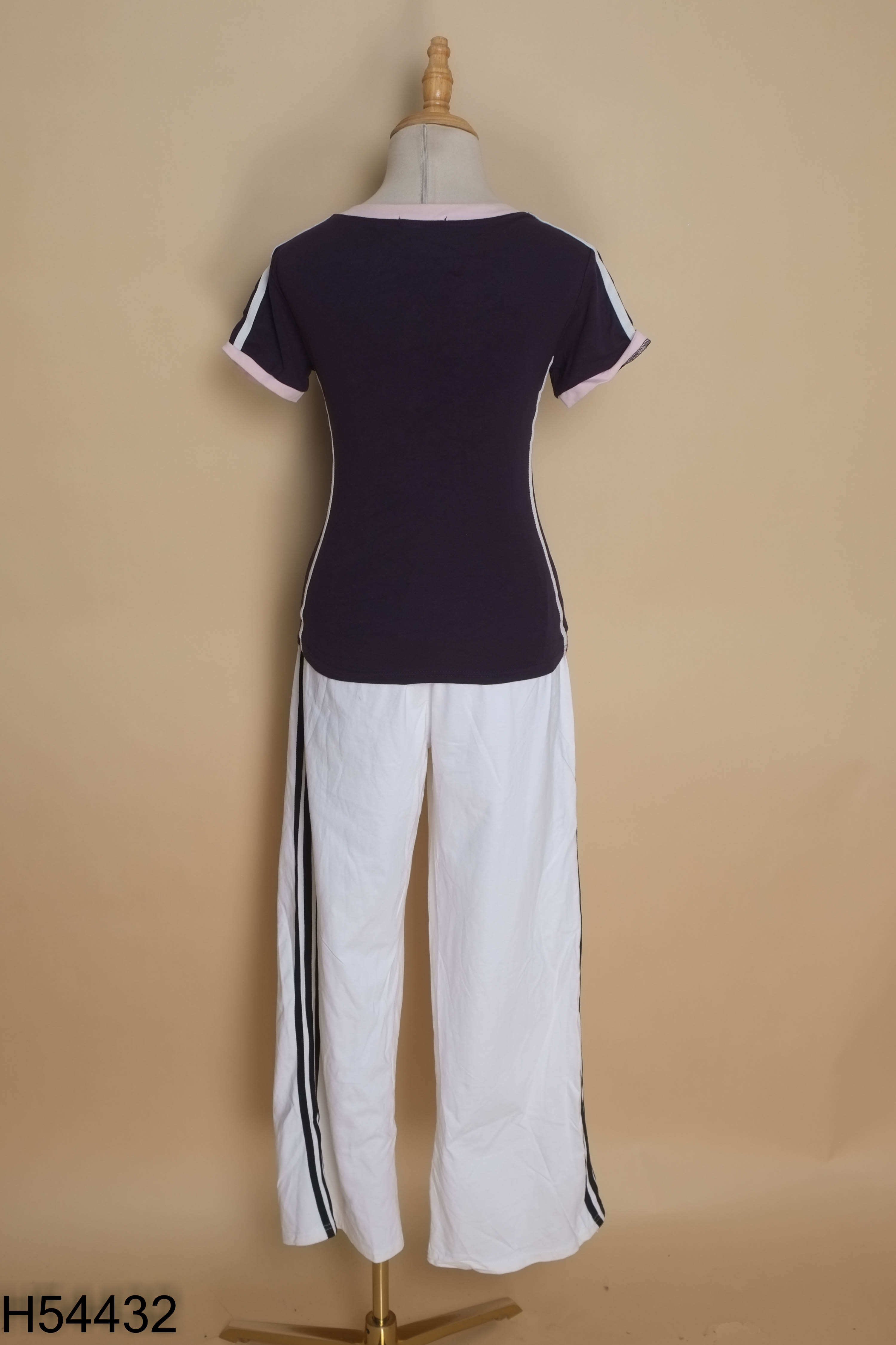 Set áo xanh+ quần trắng GOLANA thể thao in chữ