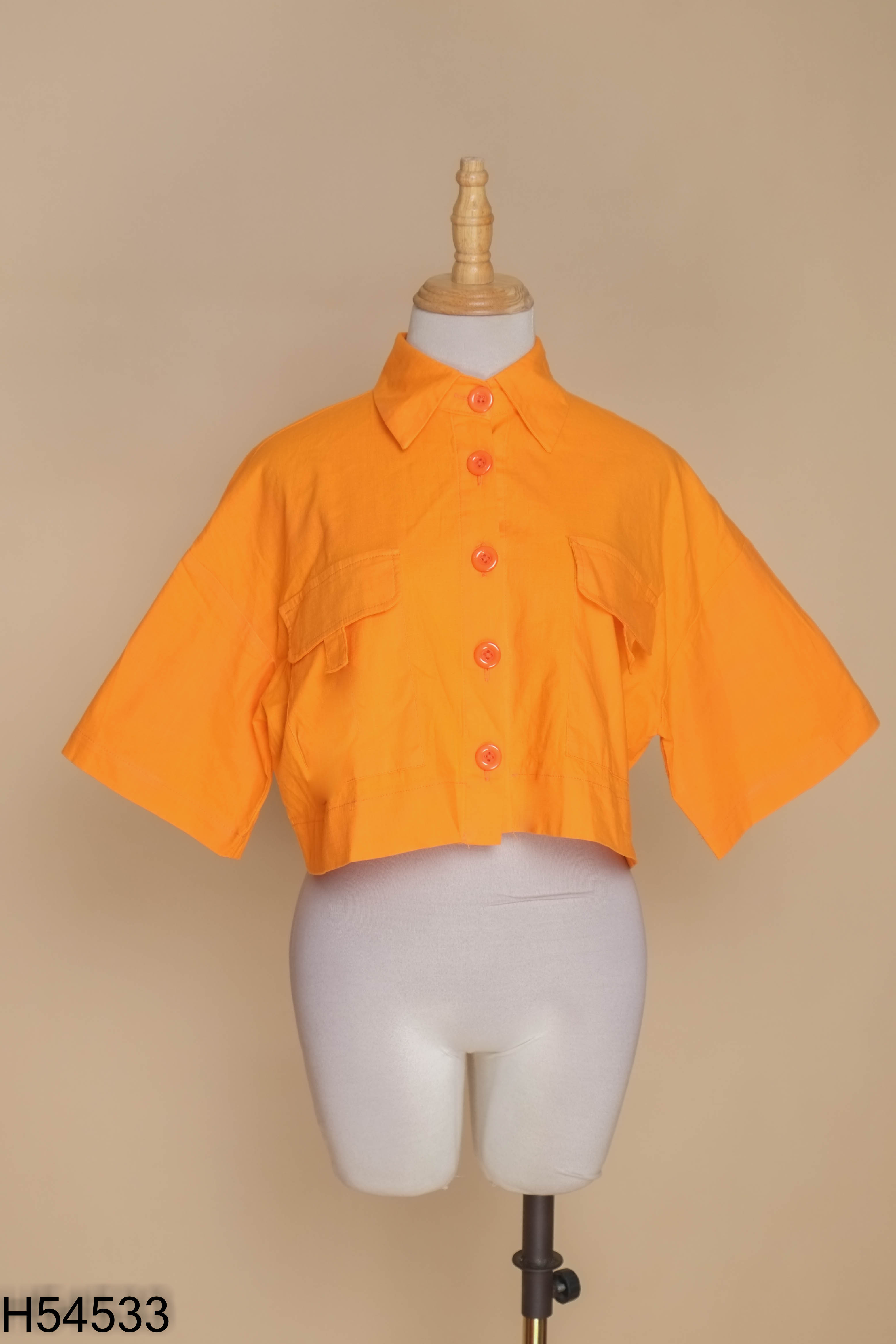 Áo sơ mi thô cam
