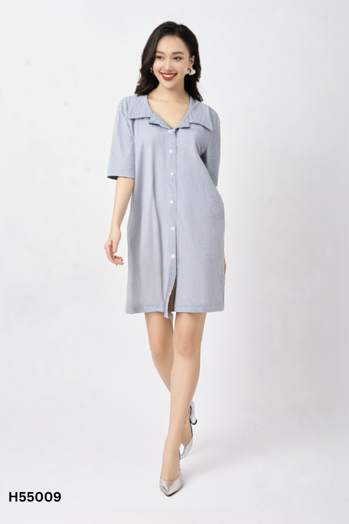Váy polo ghi suông