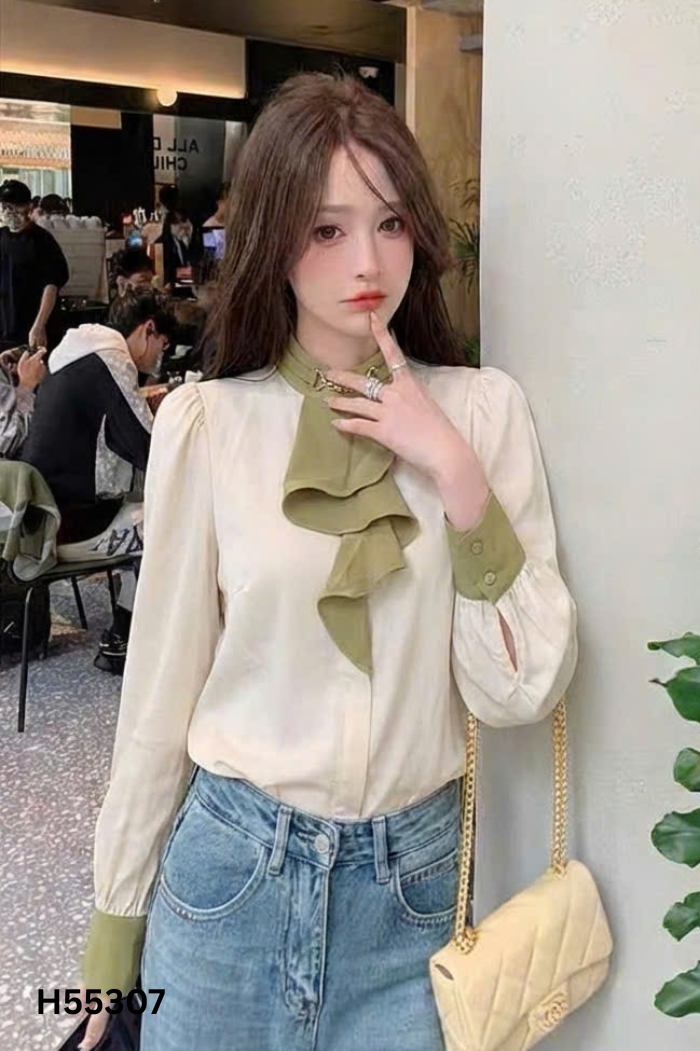 NEWTAG Áo be XIYUHAN bèo xanh