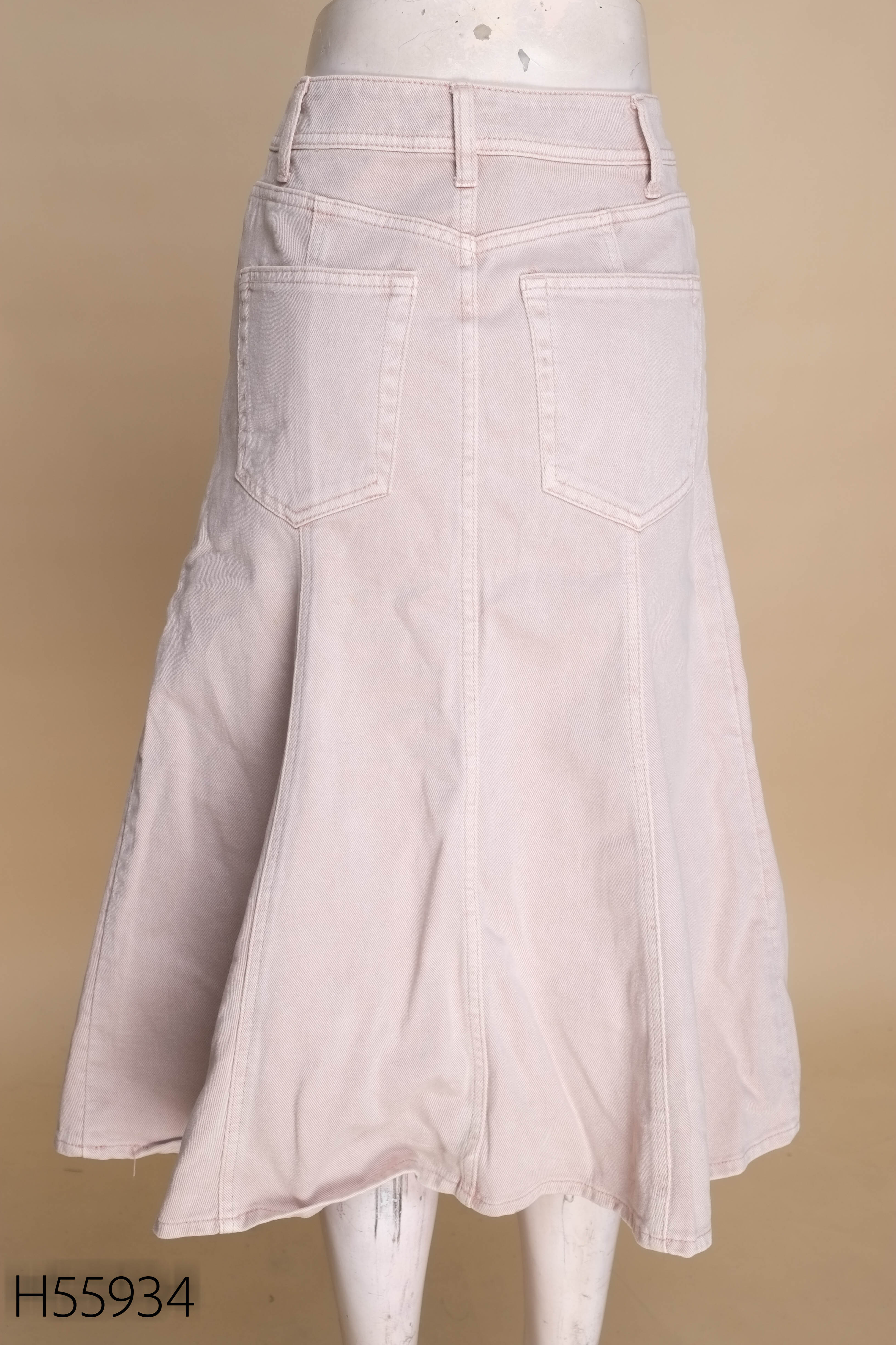 Chân váy jeans hồng
