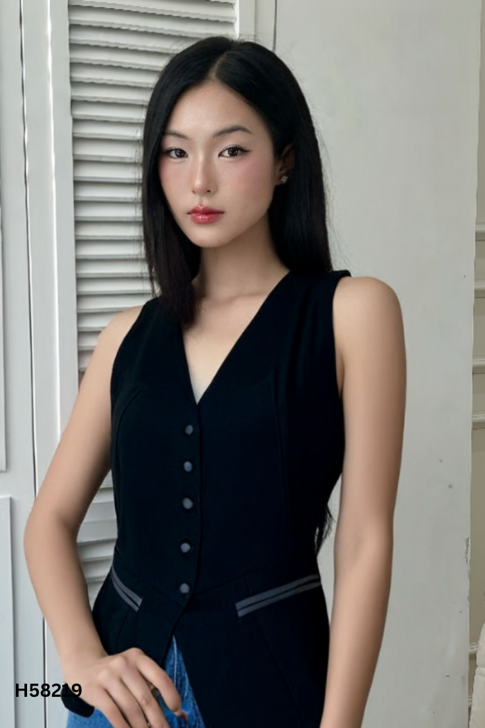 Áo gile ME DESIGN đen