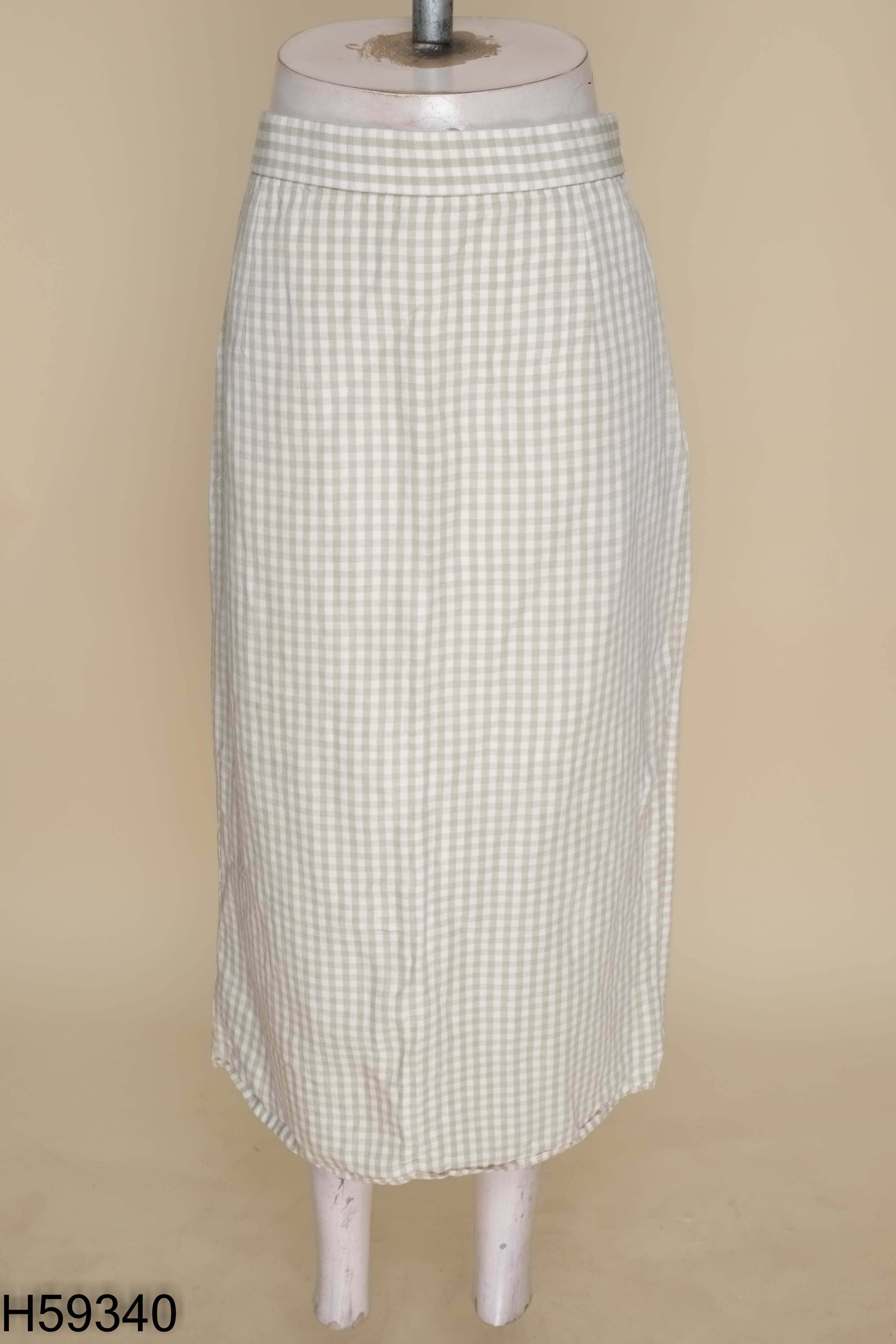 Chân váy H&M xanh kẻ ô