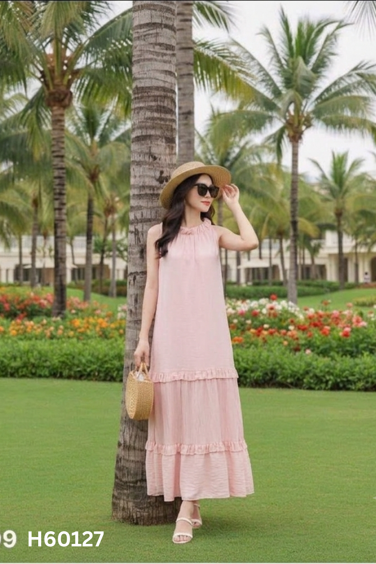 Váy XECOP suông hồng nhạt
