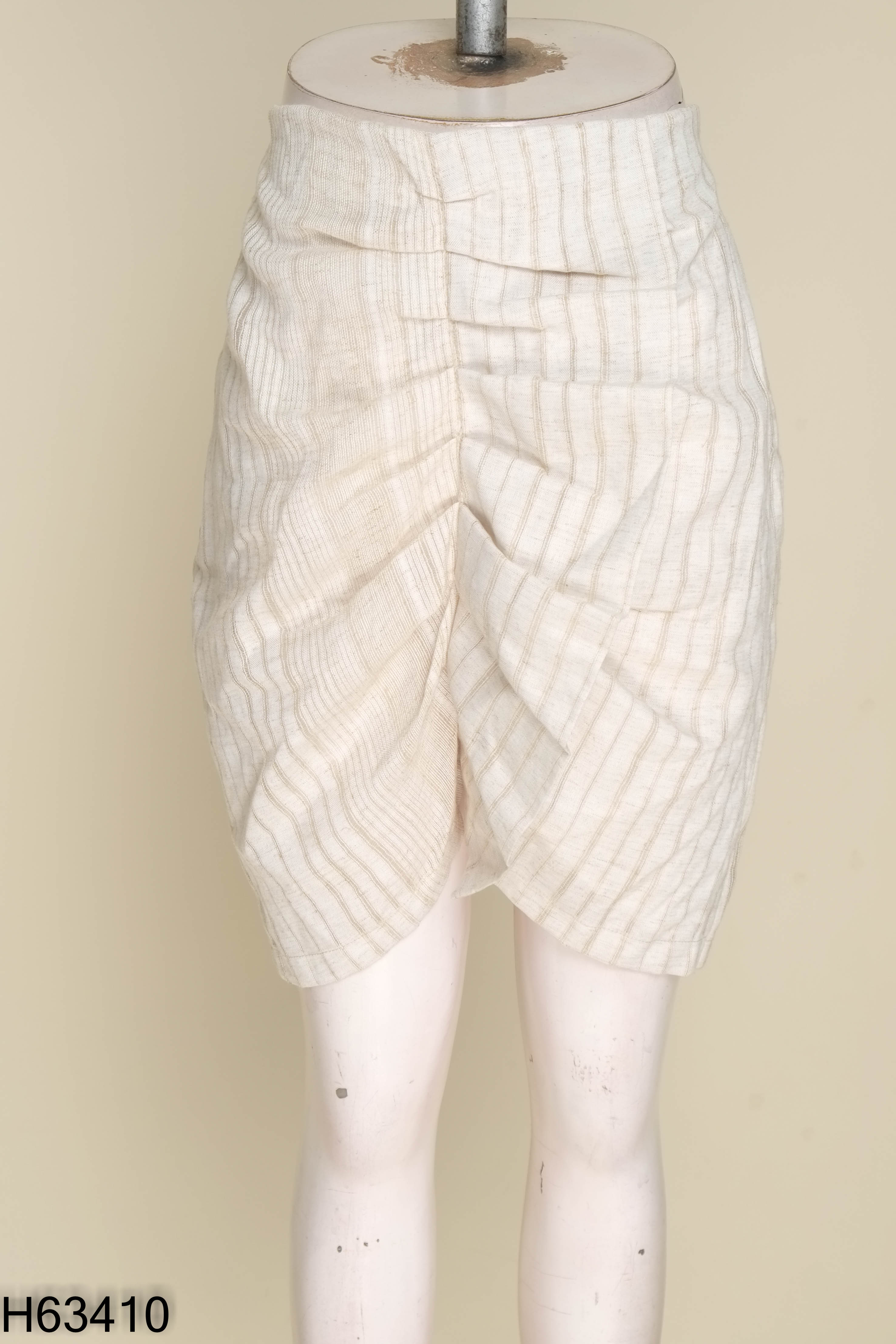 NEWTAG Chân váy MANGO linen be sọc