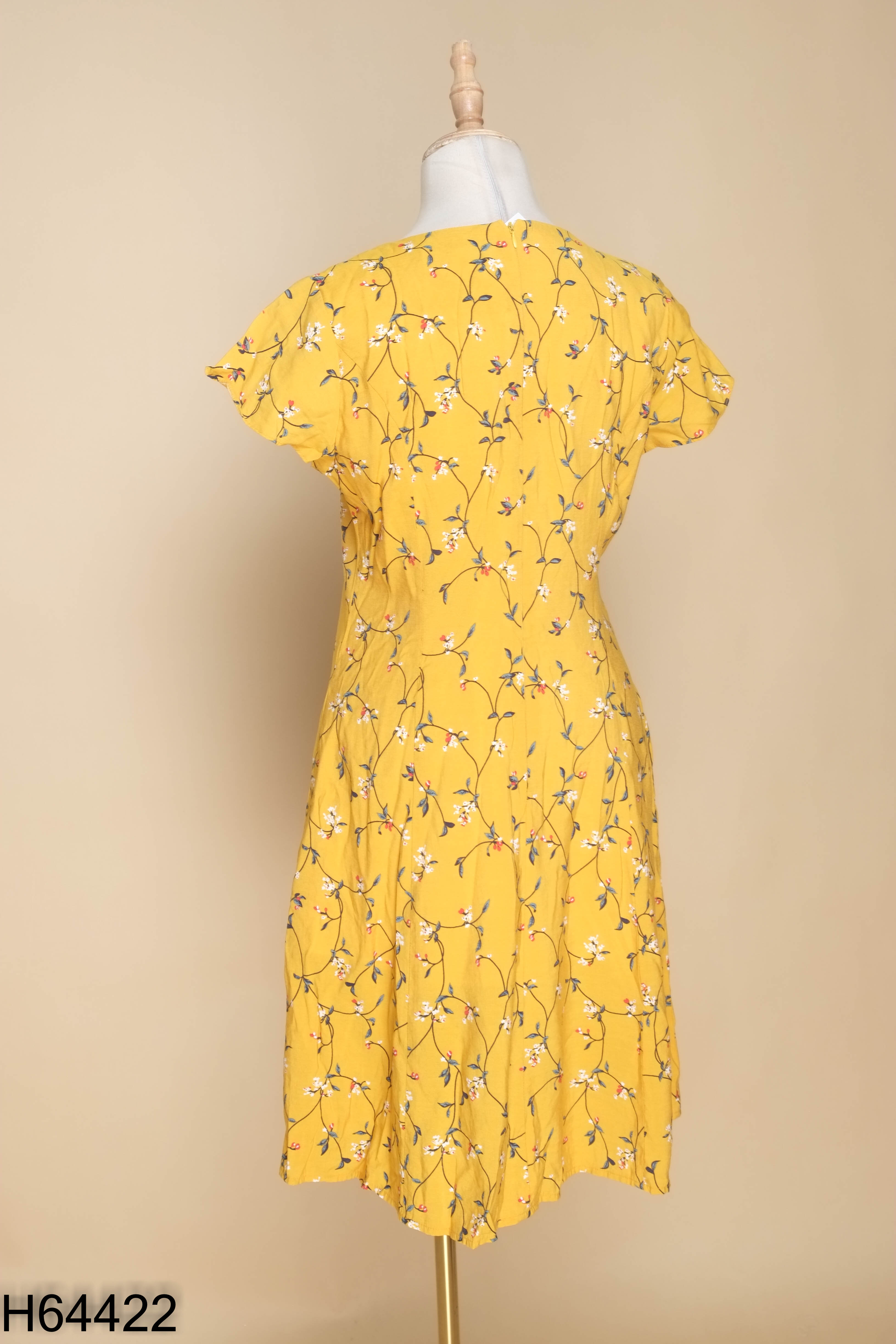 Váy vàng hoa ADORE DRESS phối cúc
