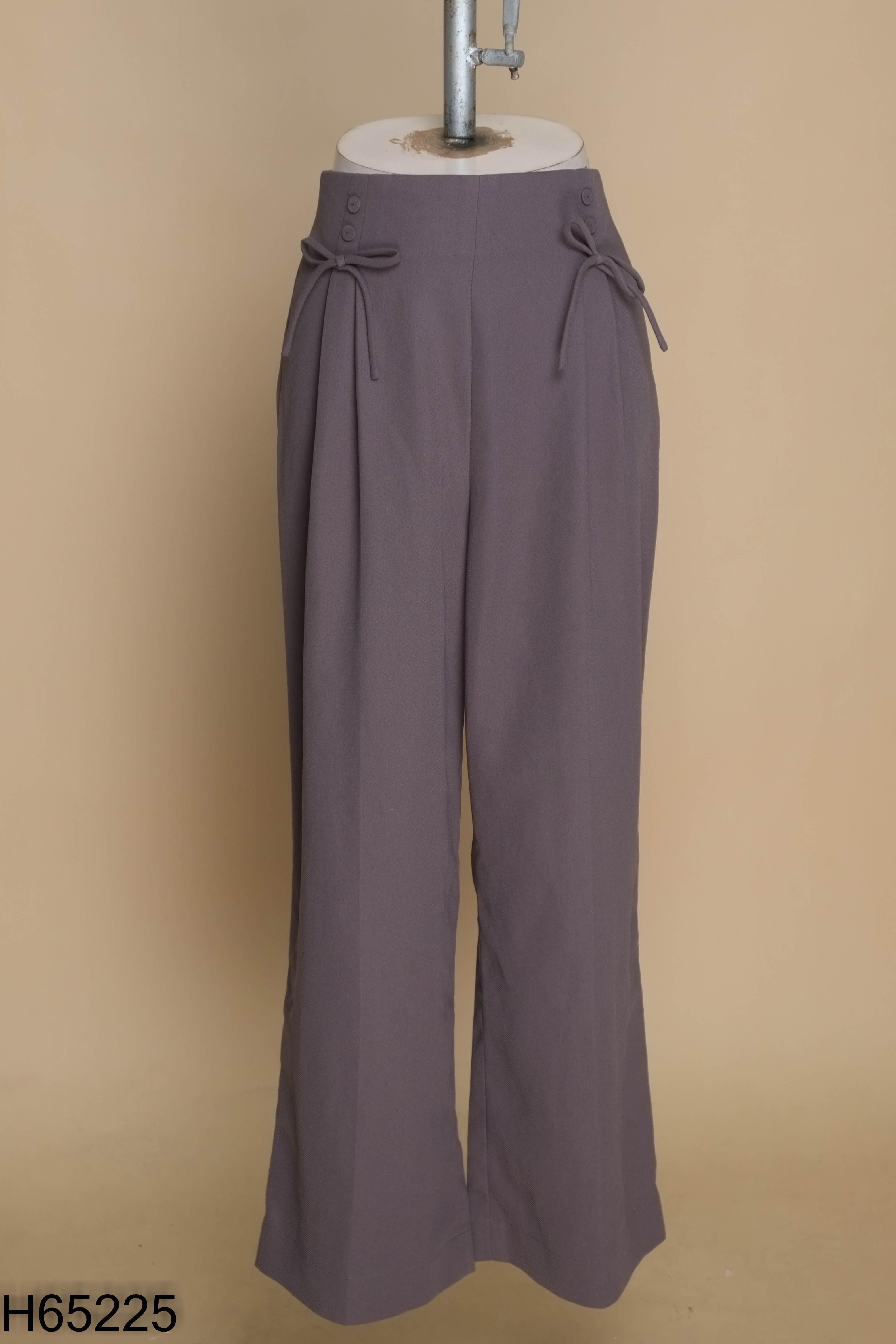 Quần culottes vải xám
