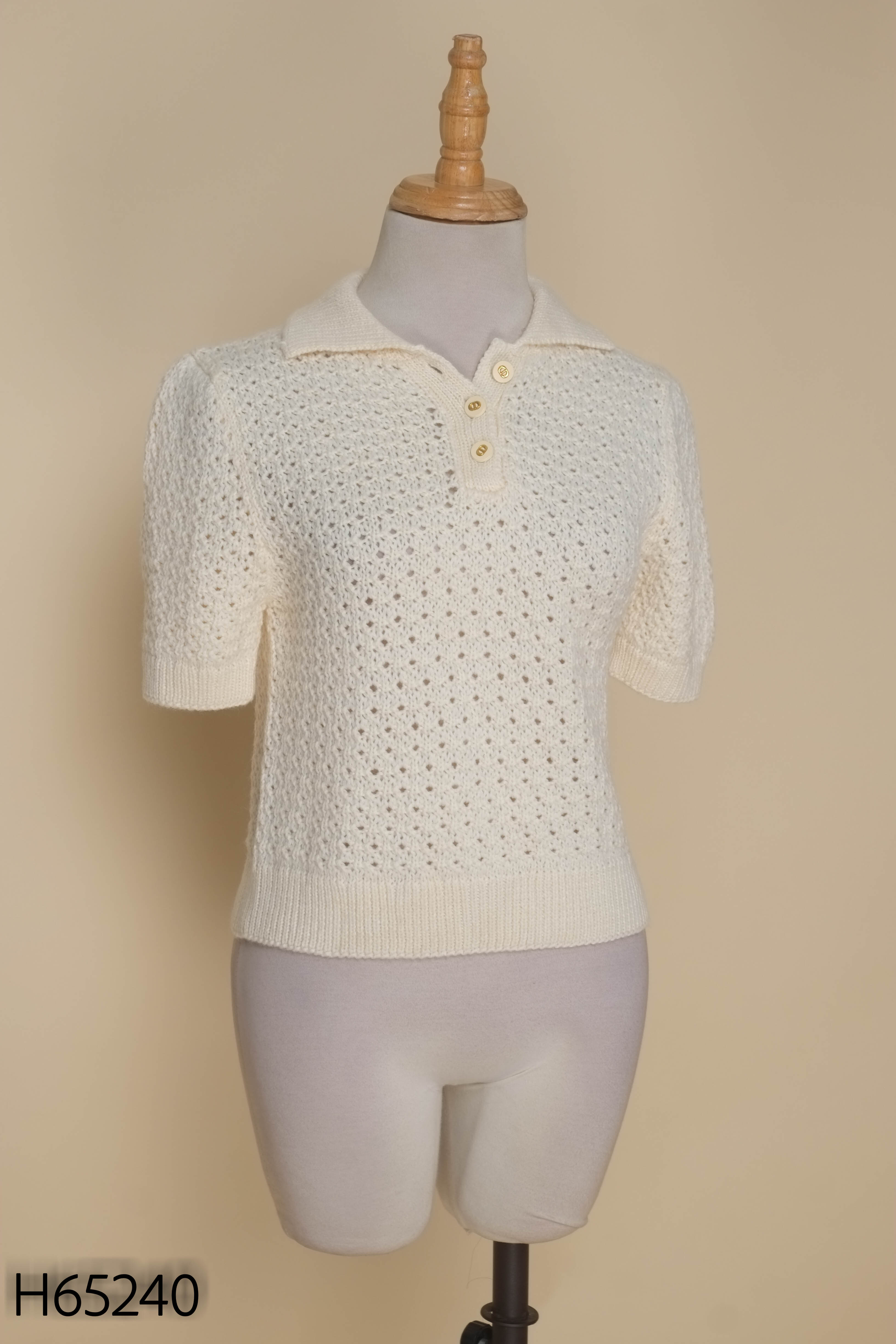Áo len be phối cổ polo