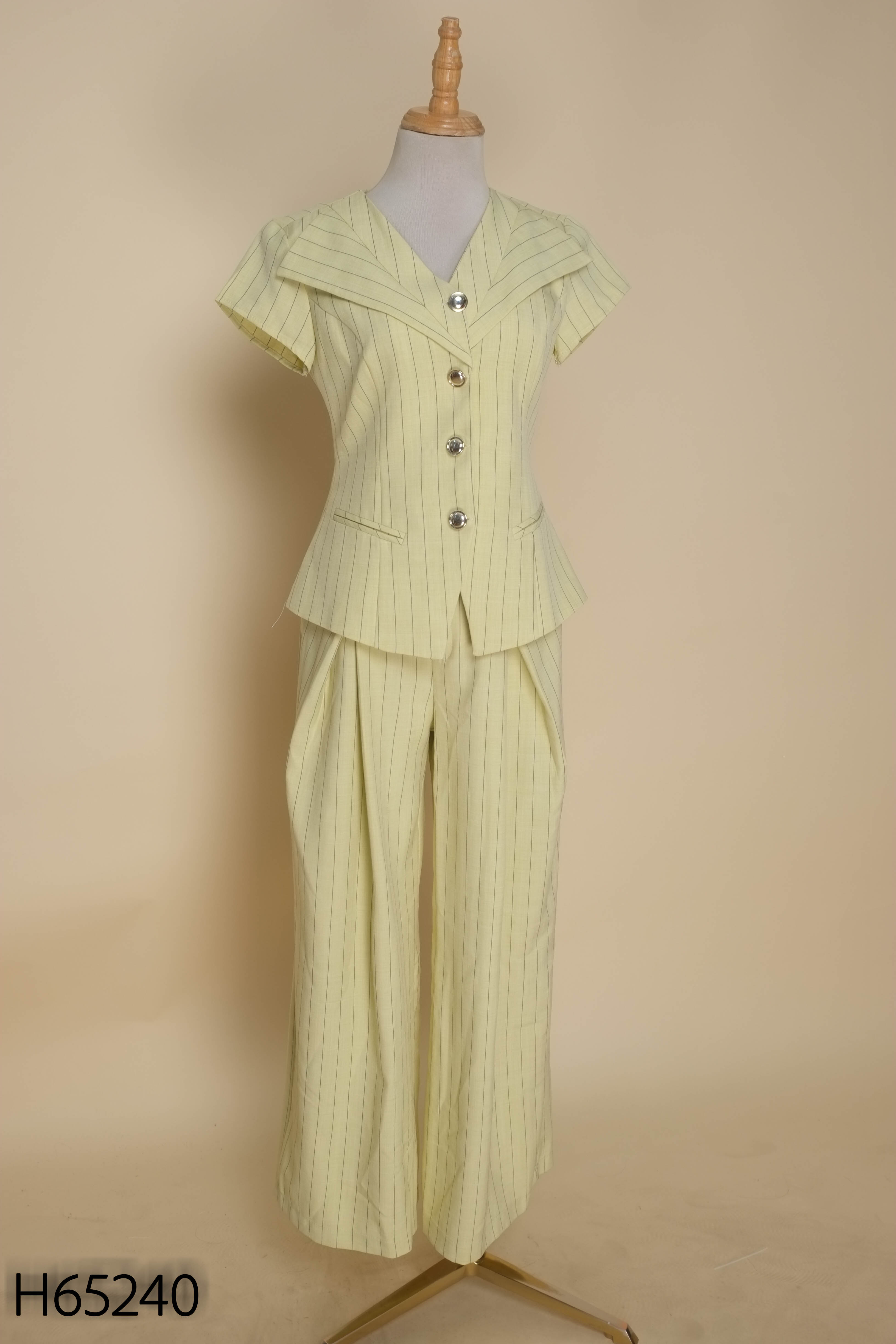 Set Áo vàng sọc LYNA phối kiểu vest + Quần dài
