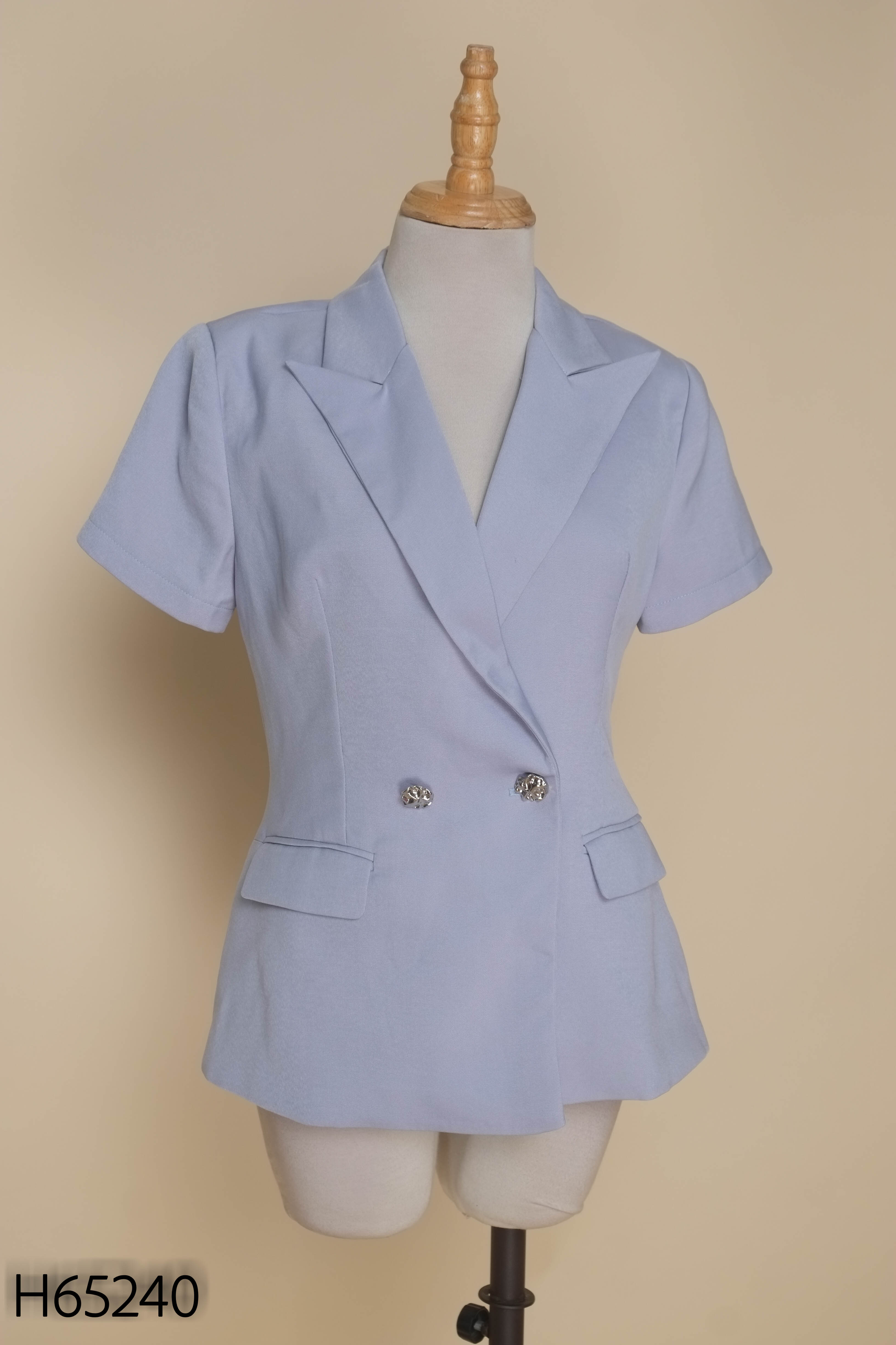 Áo vest xanh LING phối kiểu