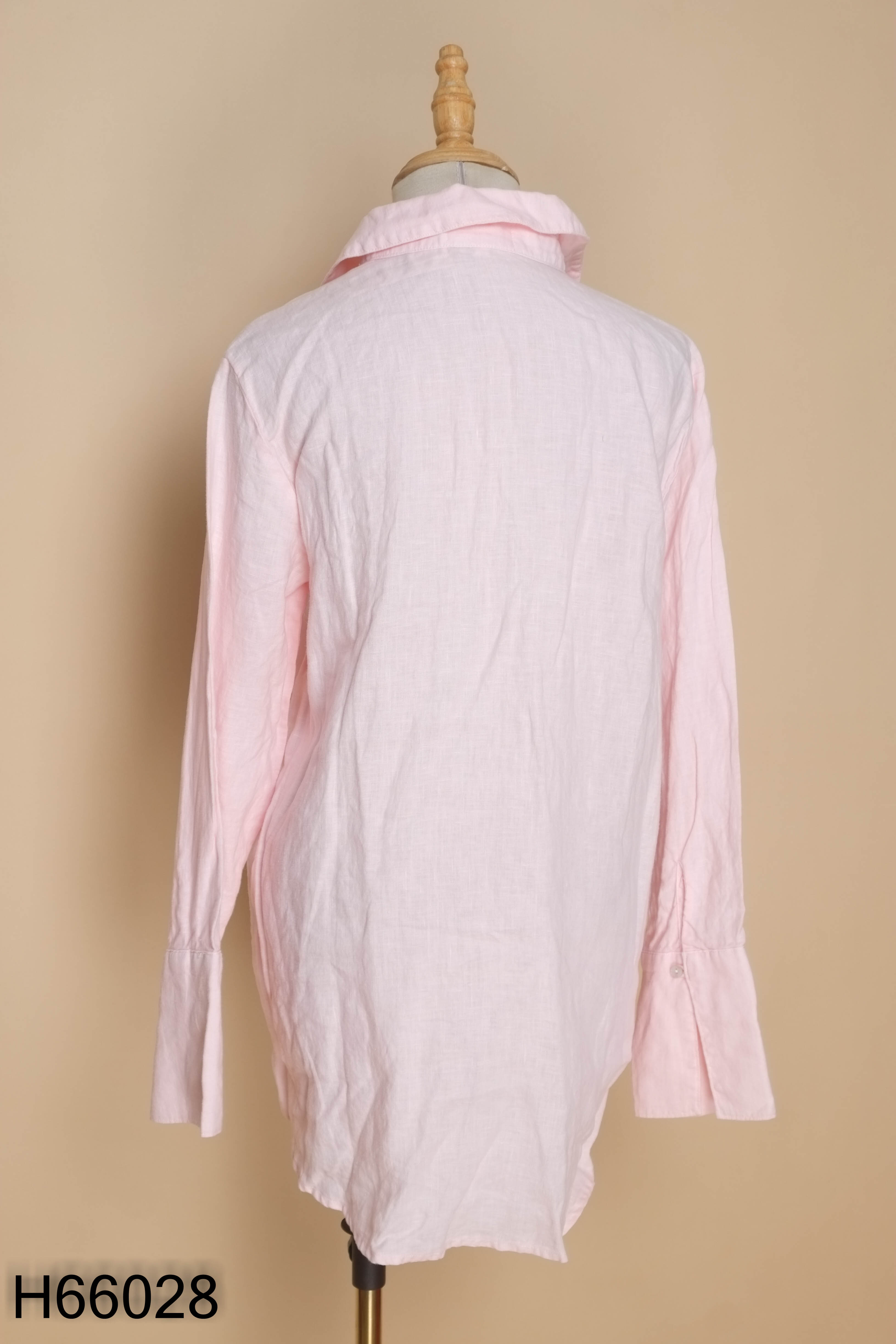Áo sơ mi linen hồng