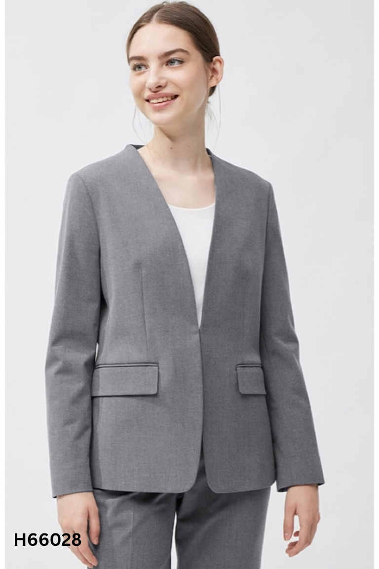 Áo vest GU xám không cổ