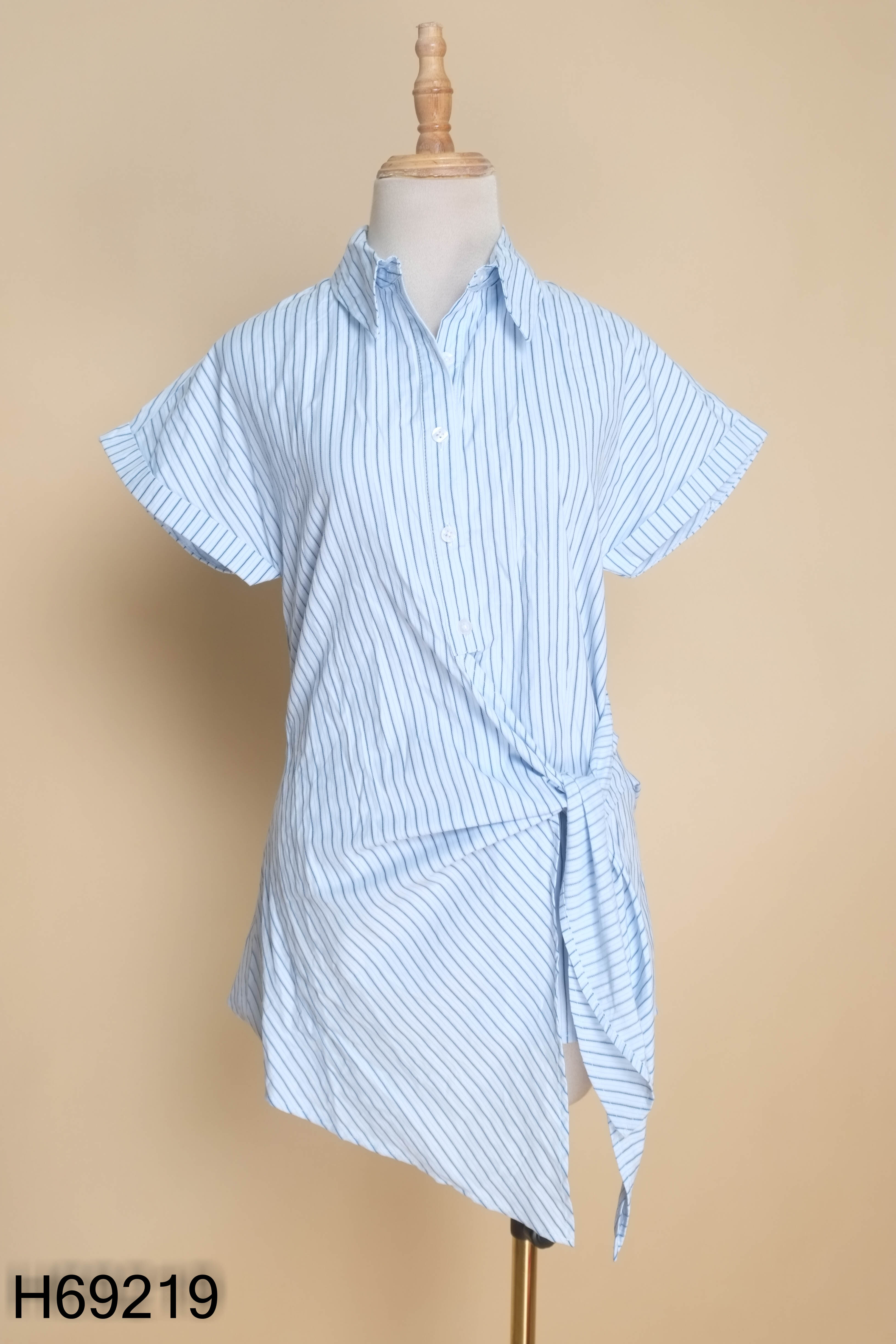 Áo sơ mi SHEMODA xanh kẻ