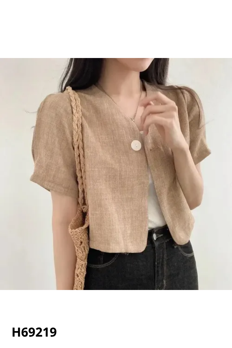 Áo nâu dáng lỡ