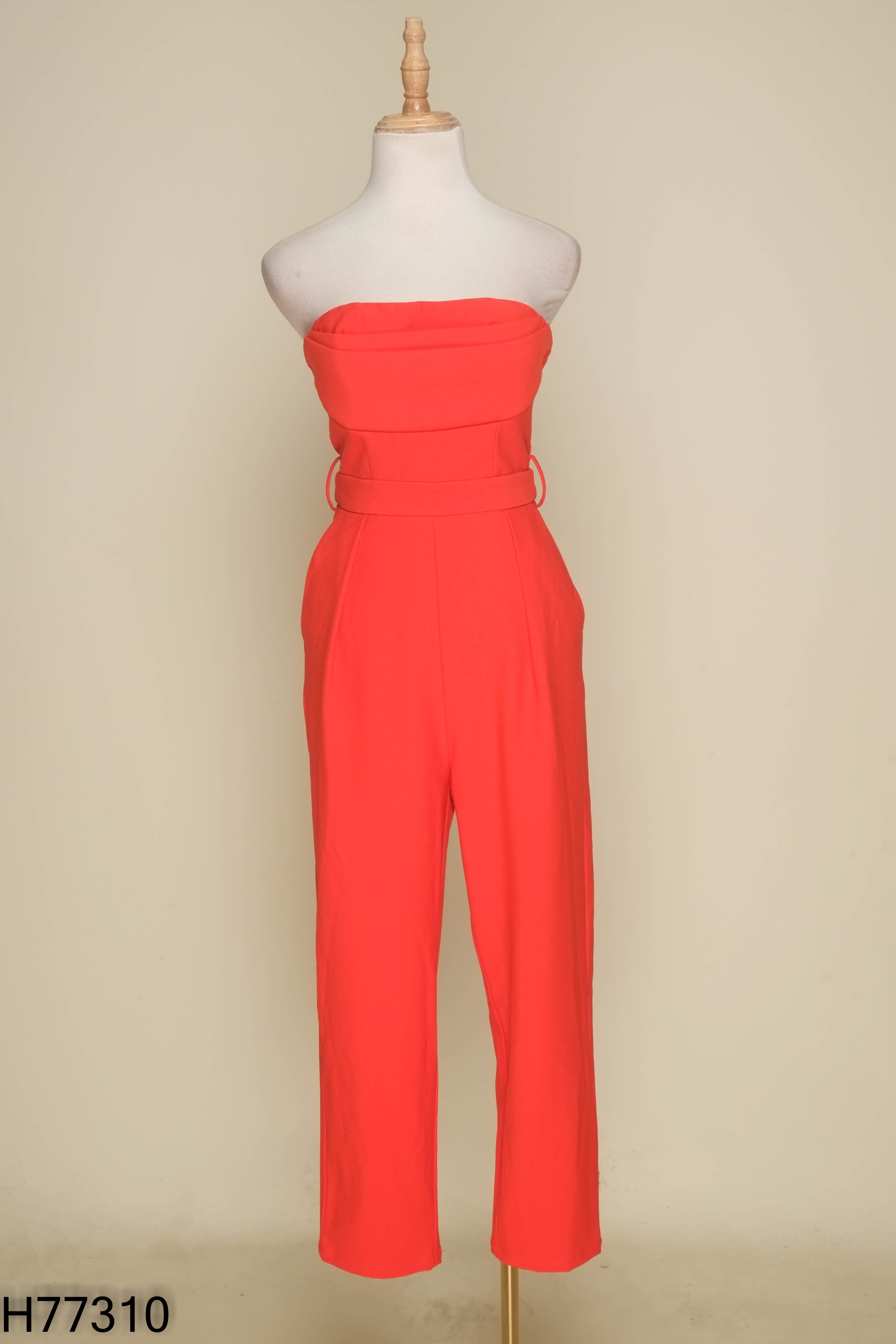 Jumpsuits SHEIKE quây cam ống rộng