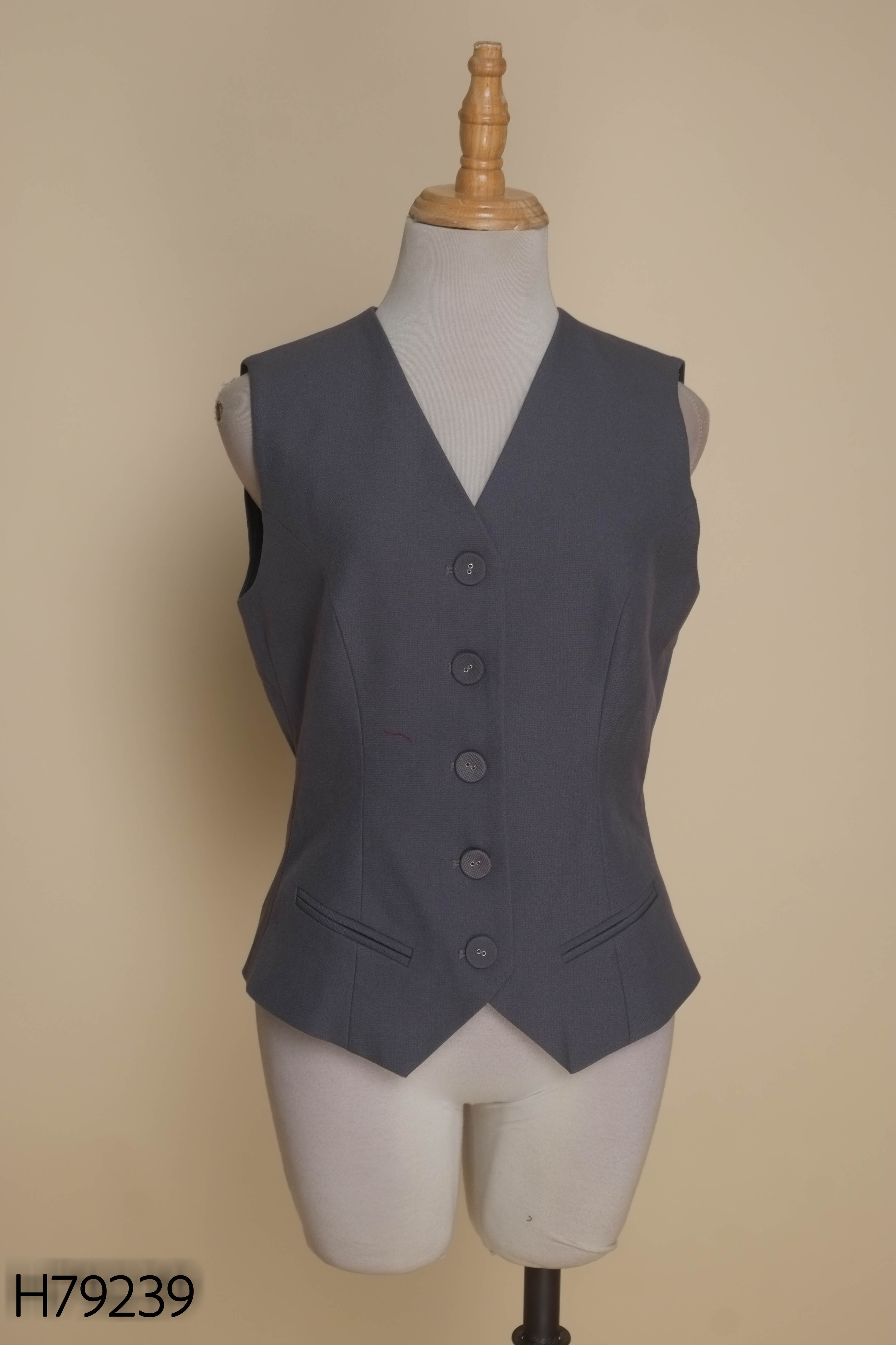 Áo vest LALALAND xám trơn