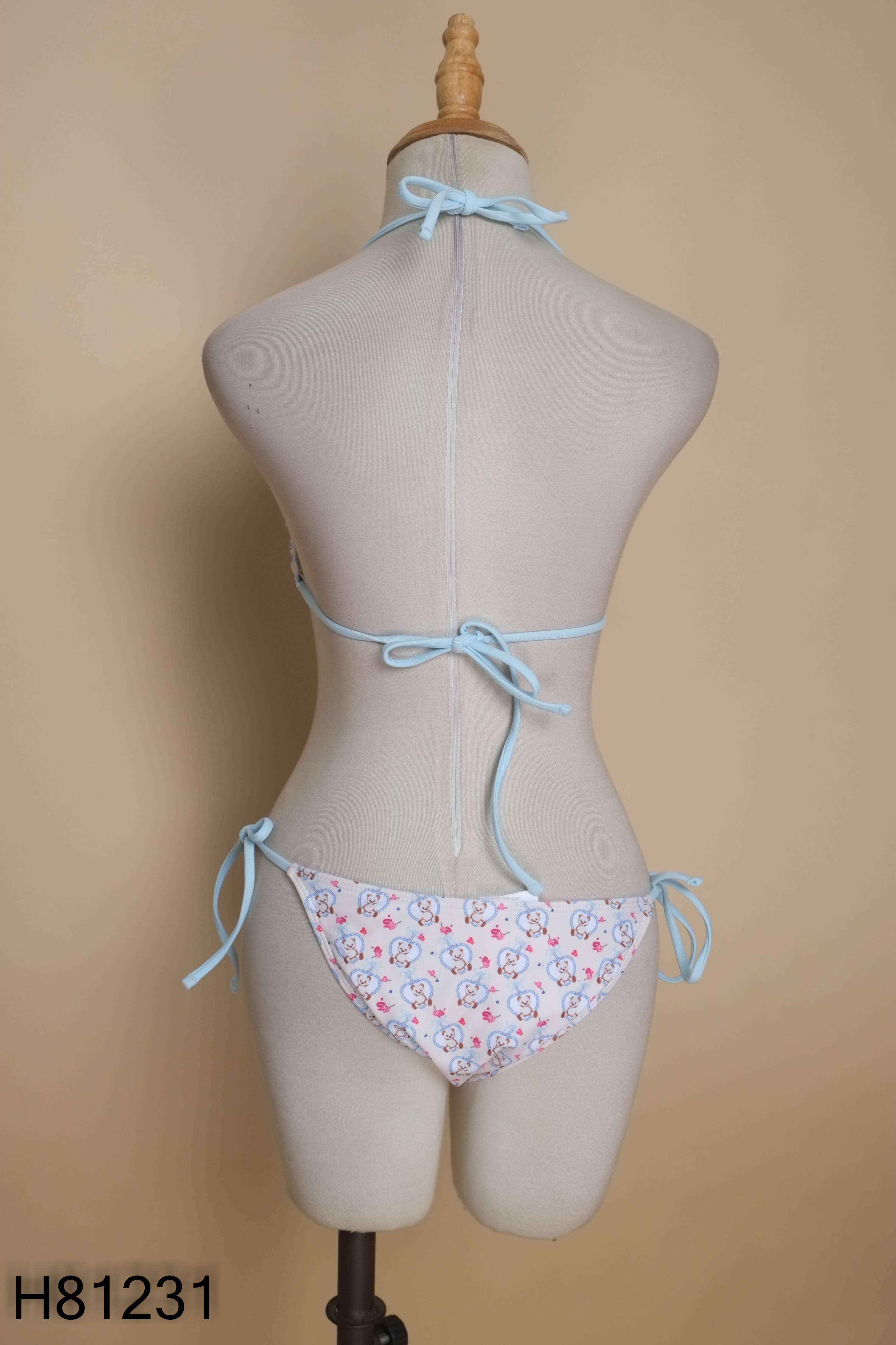 Set 4 mảnh Bikini be họa tiết