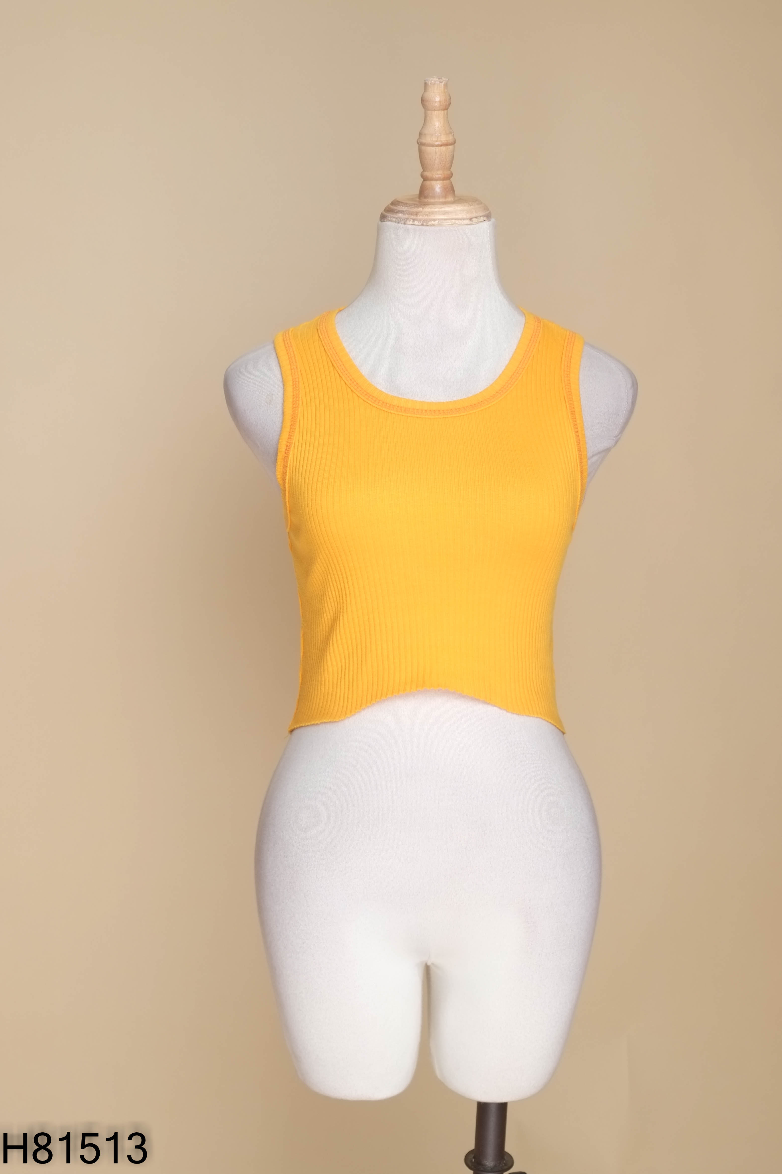 Áo len cam croptop