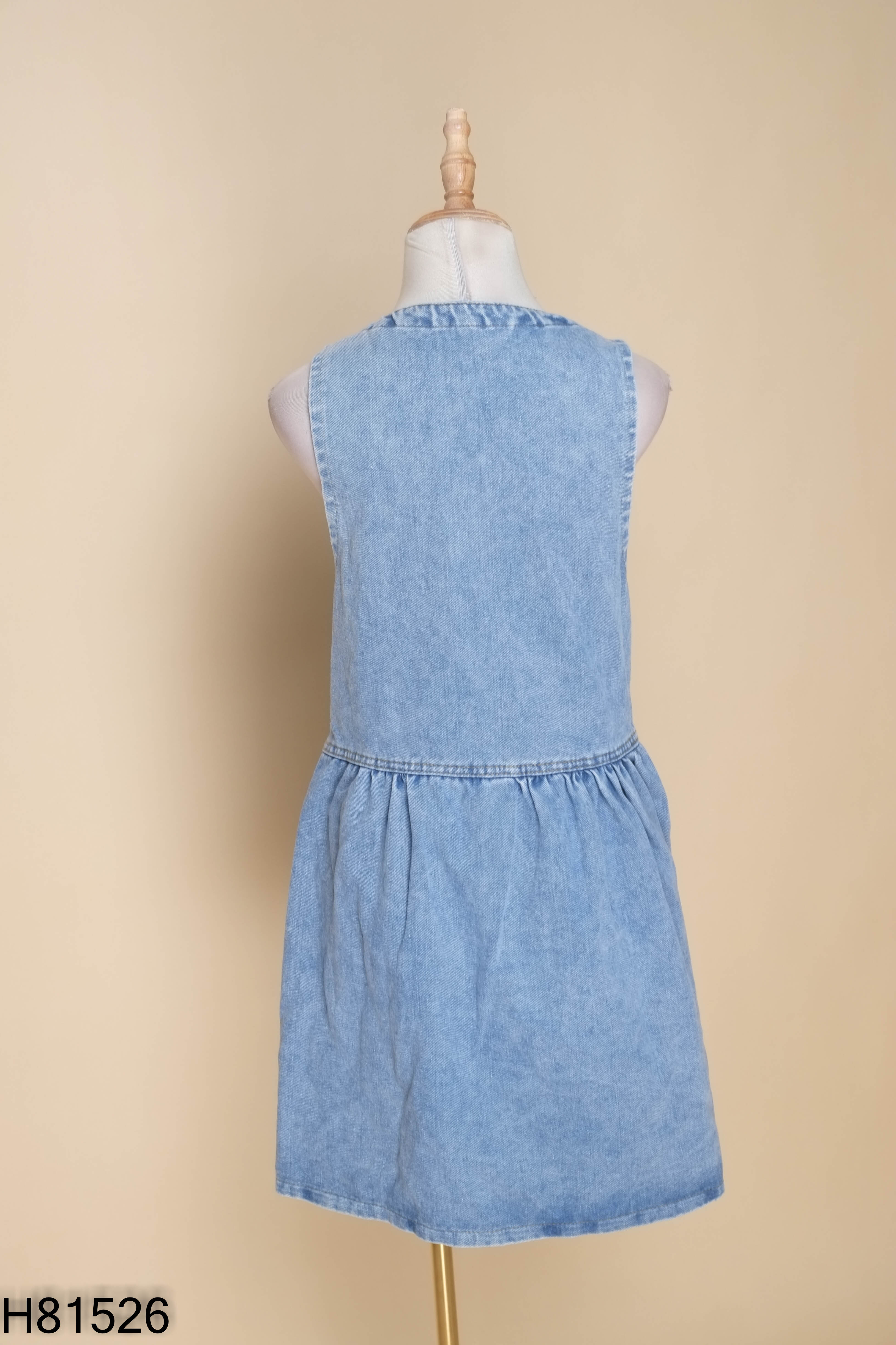 Váy sát nách jeans xanh