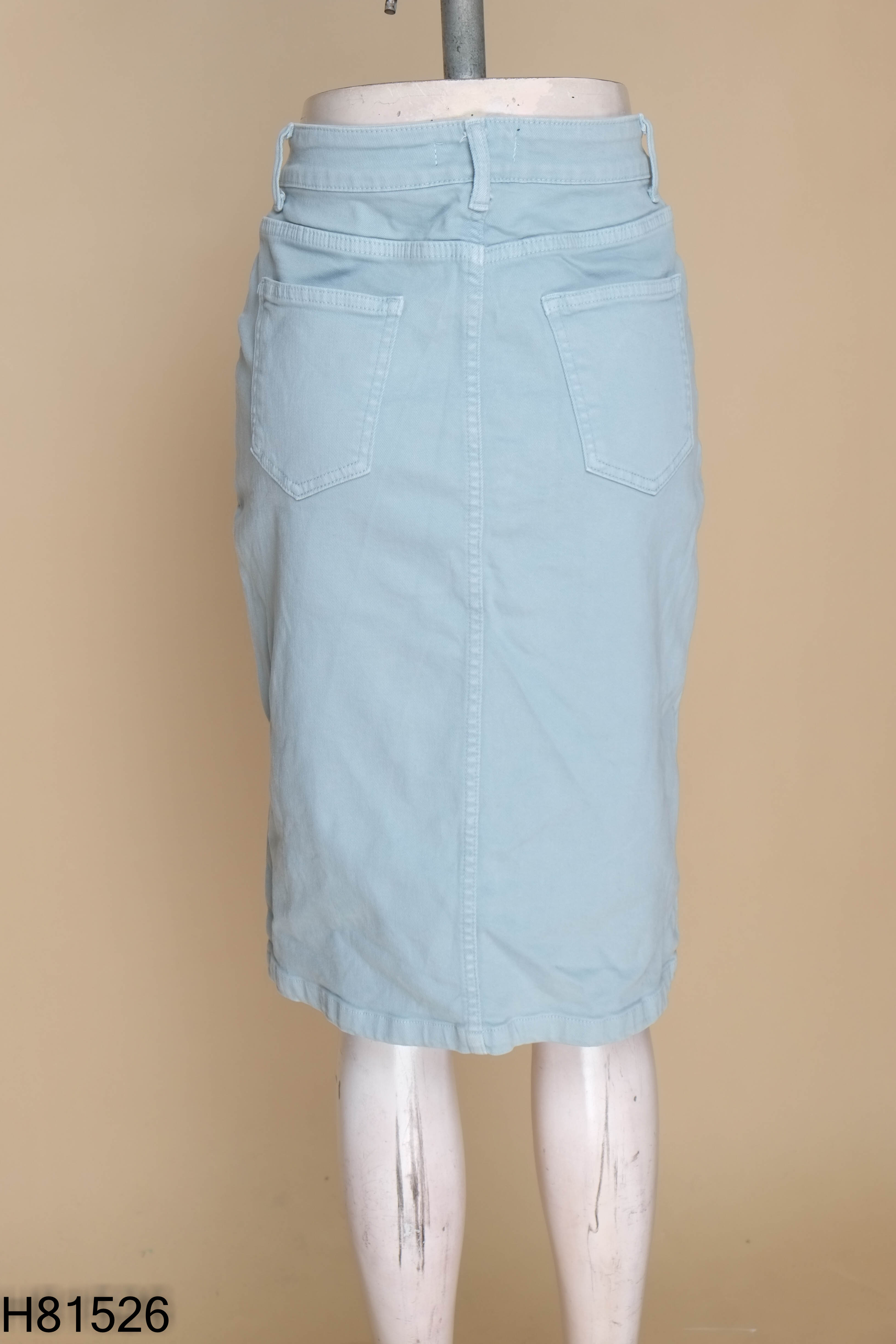 Chân váy jeans xanh trơn