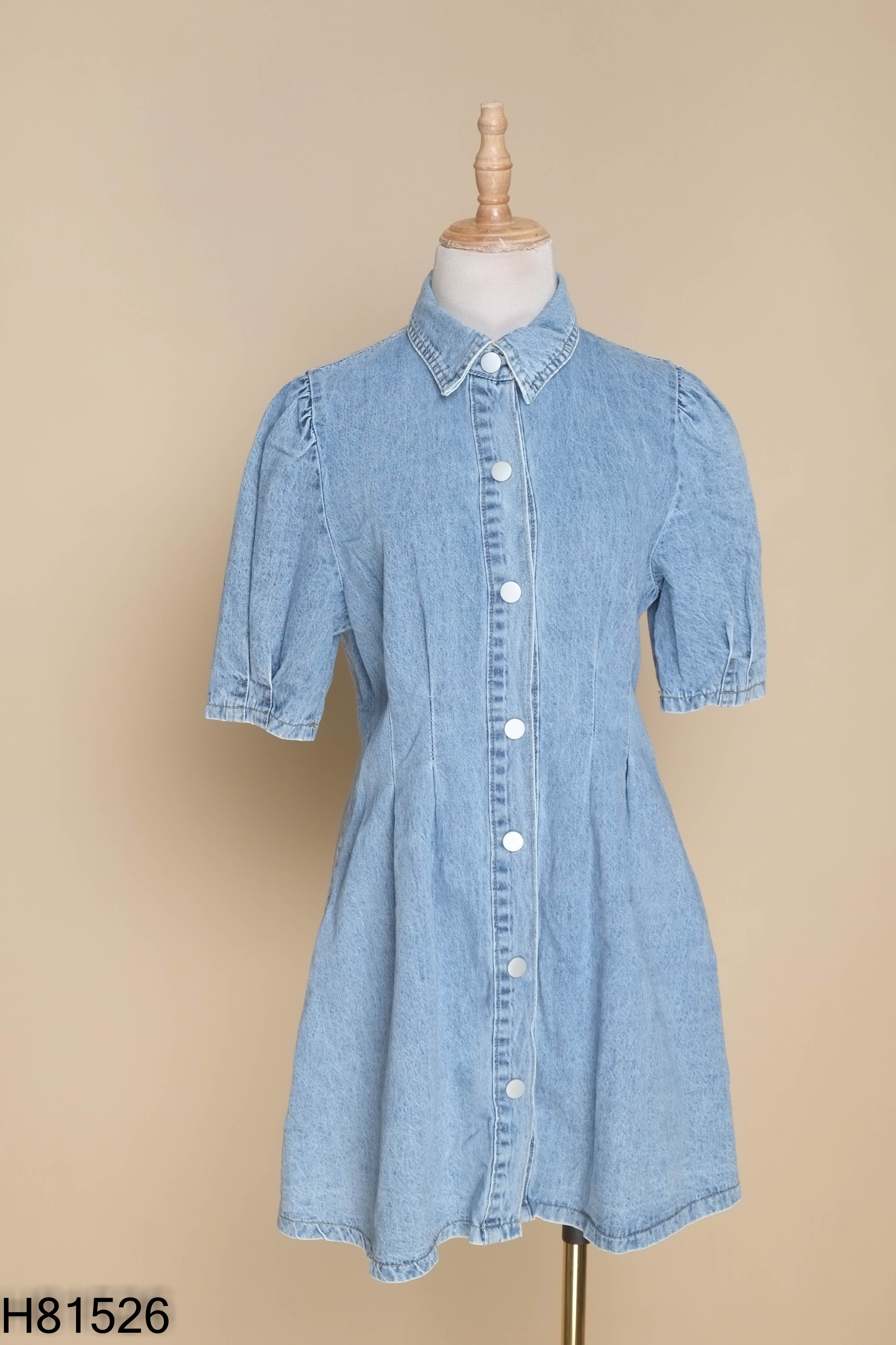 Váy jeans xanh ly eo