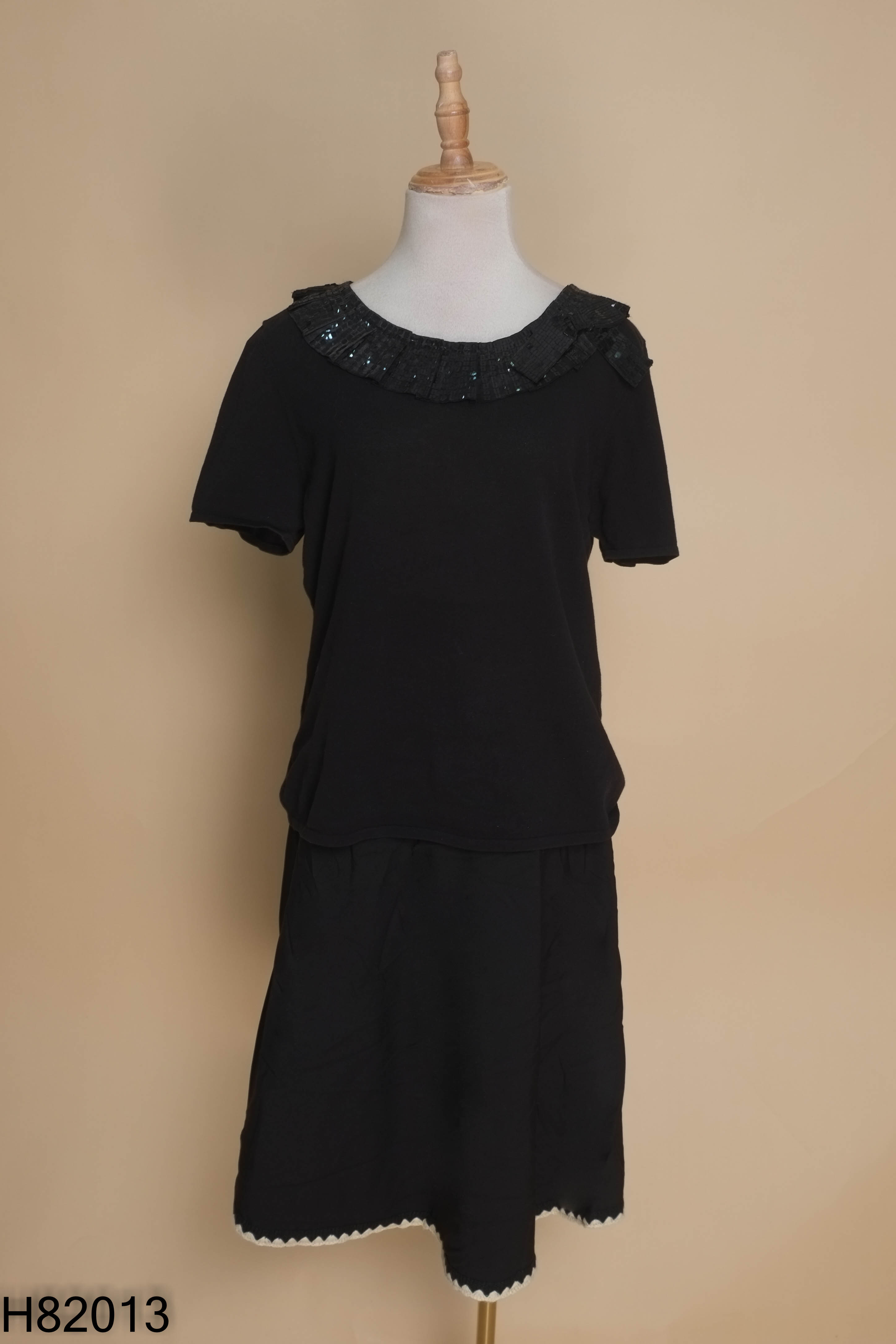 Set bộ váy dài đen