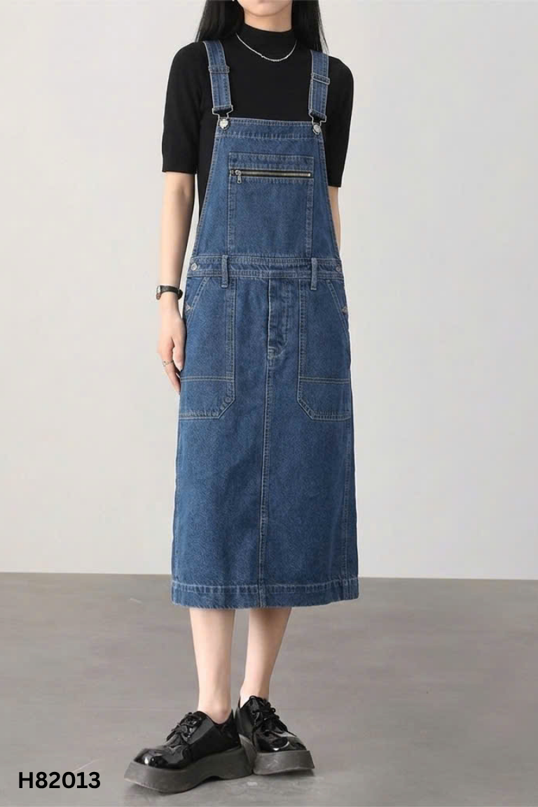 Váy jeans yếm xanh