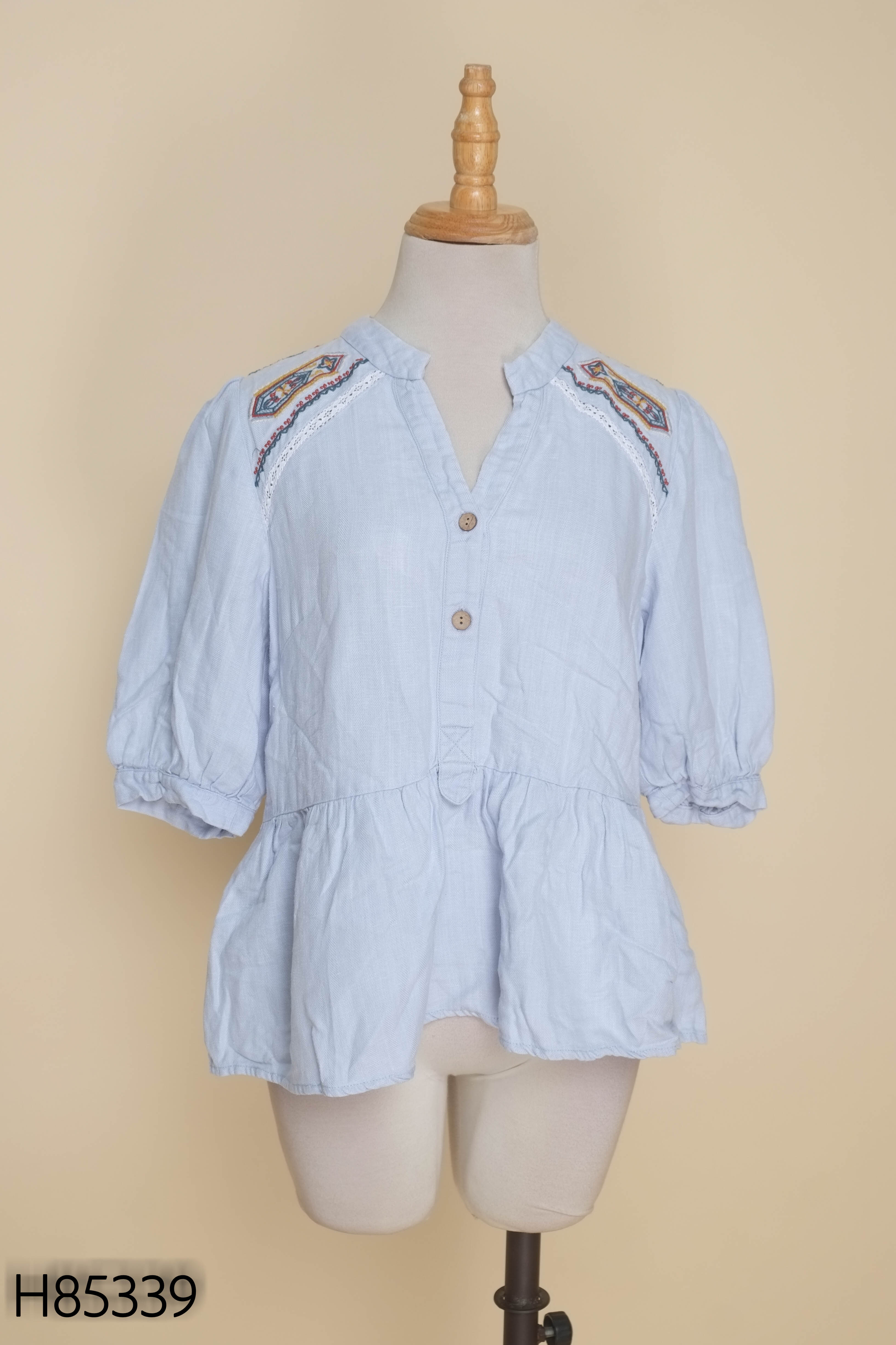 Áo ADORE DRESS xanh họa tiết