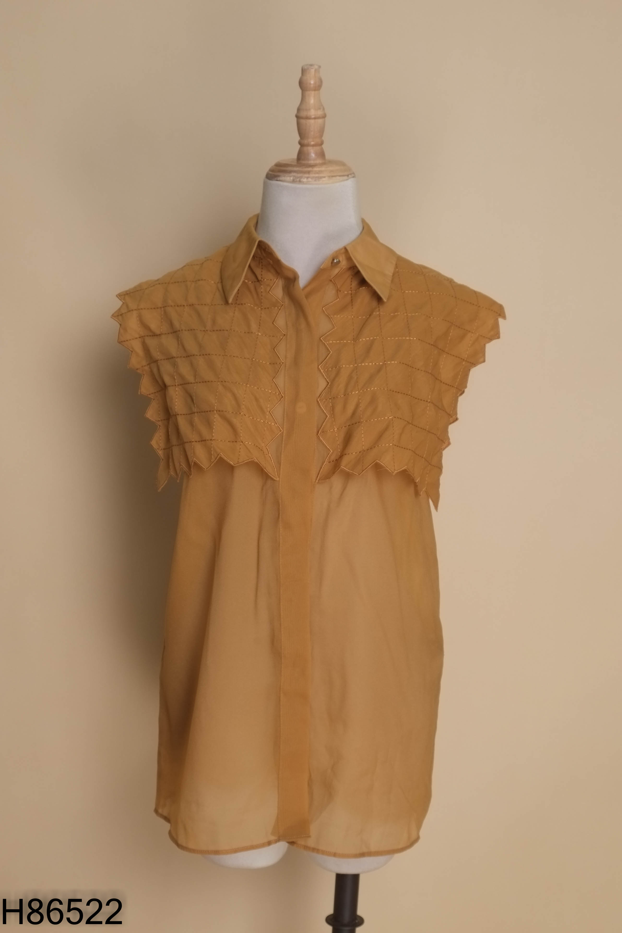 Áo chiffon D.CHIC nâu