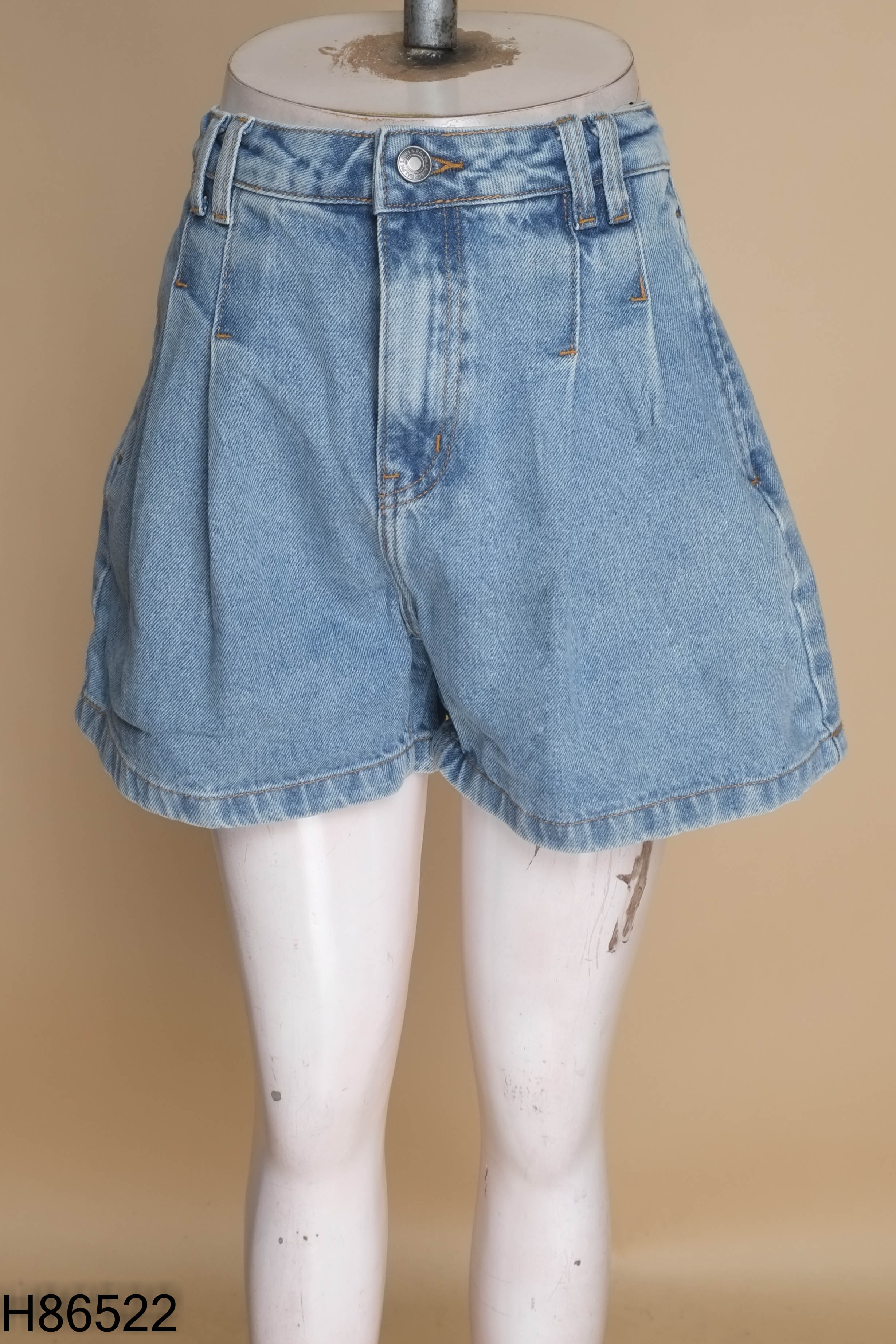 Quần shorts jeans RALPH LAUREN xanh ly eo