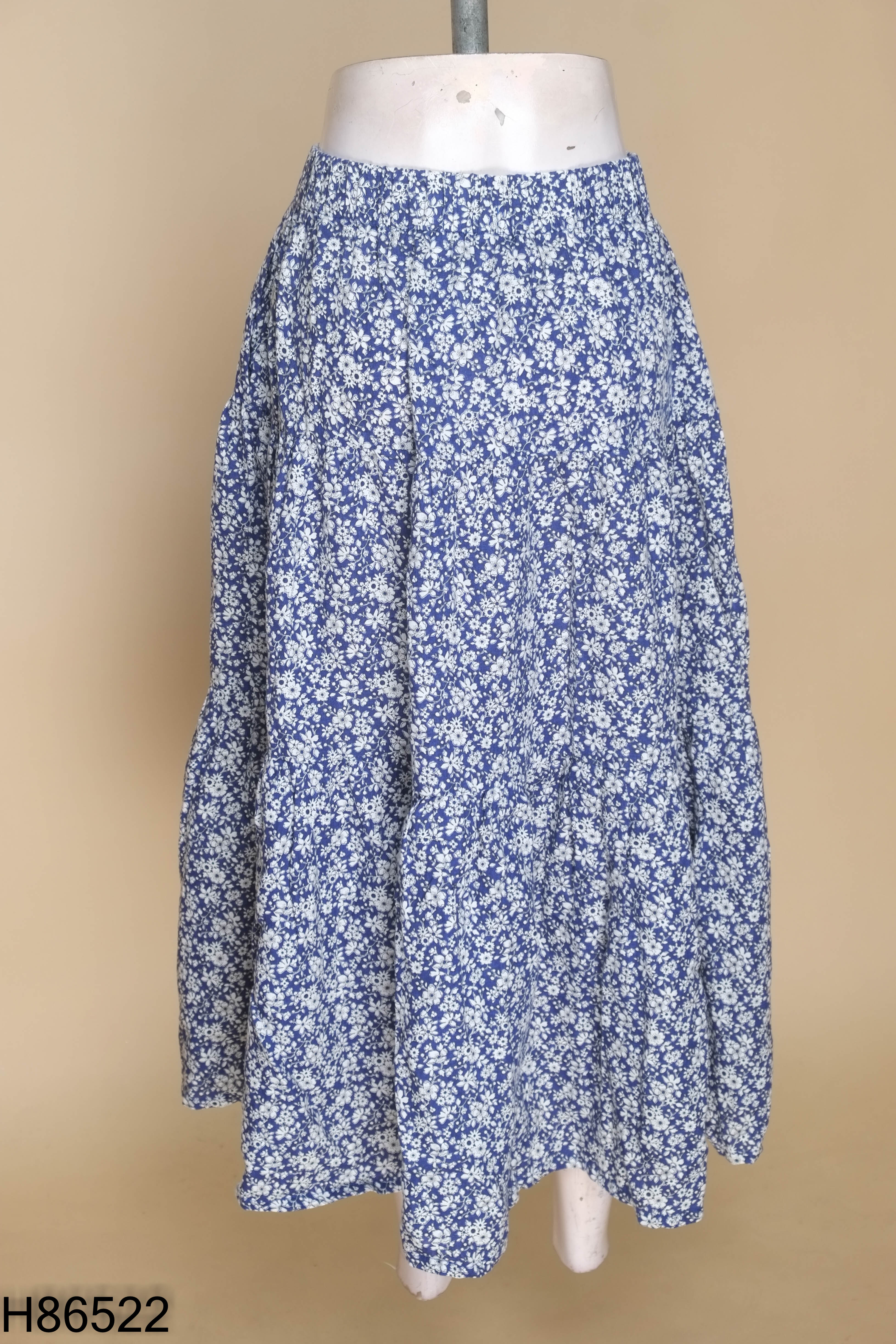 Chân váy linen CANARY LINEN xanh hoa be