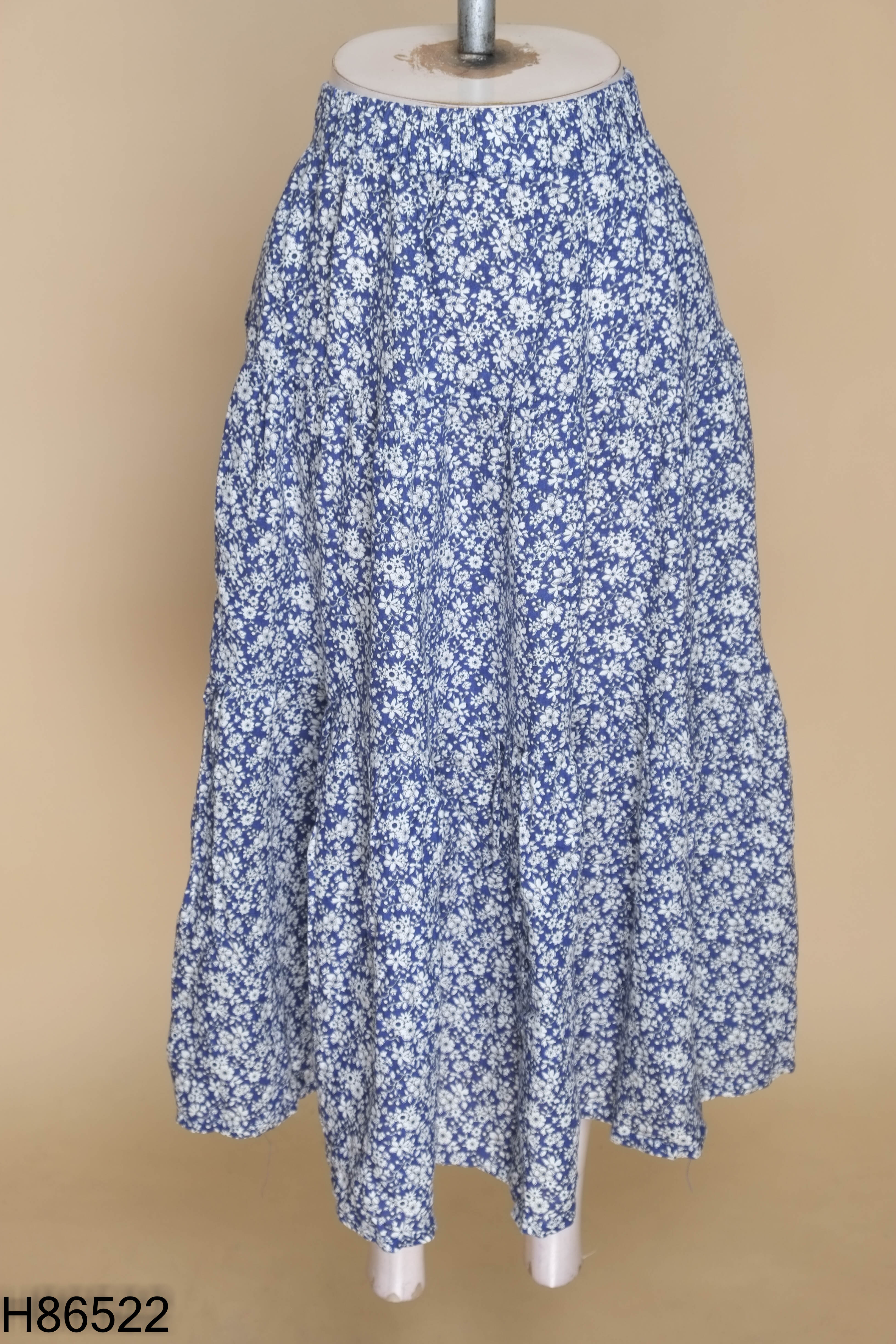 Chân váy linen CANARY LINEN xanh hoa be