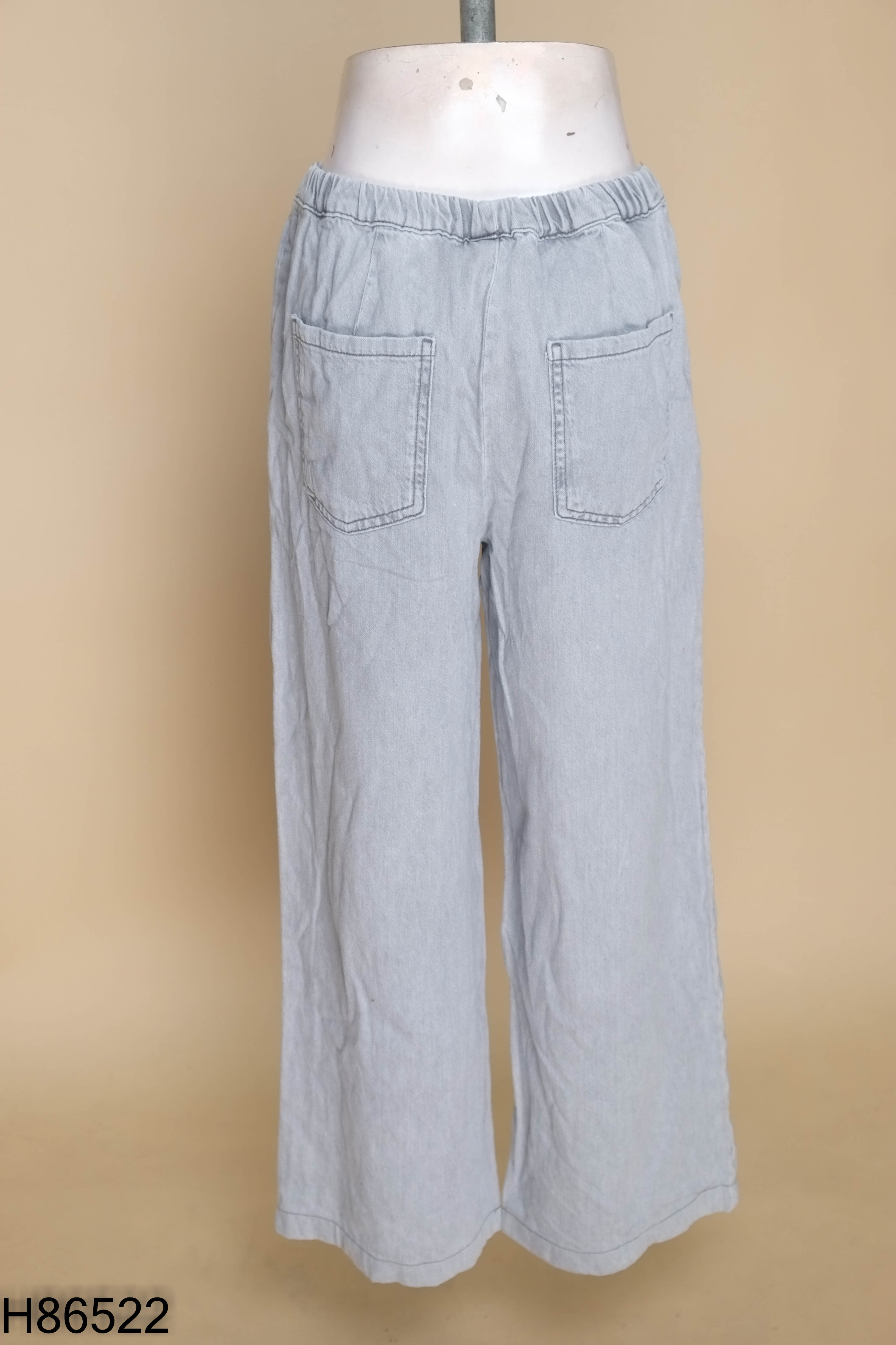 Quần jeans suông ZARA xám trơn