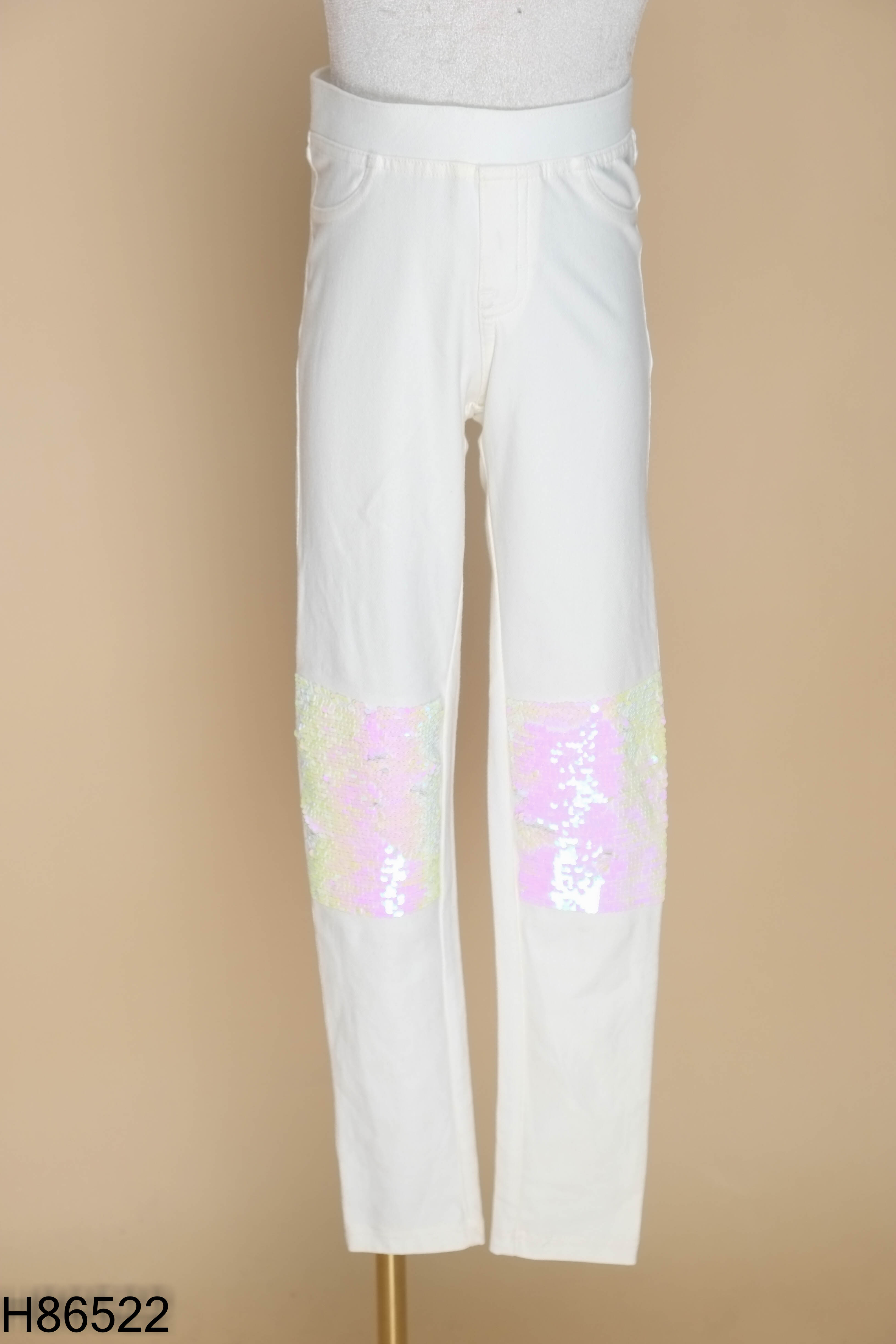 NEWTAG Quần jeans HM trắng đính cườm KIDS