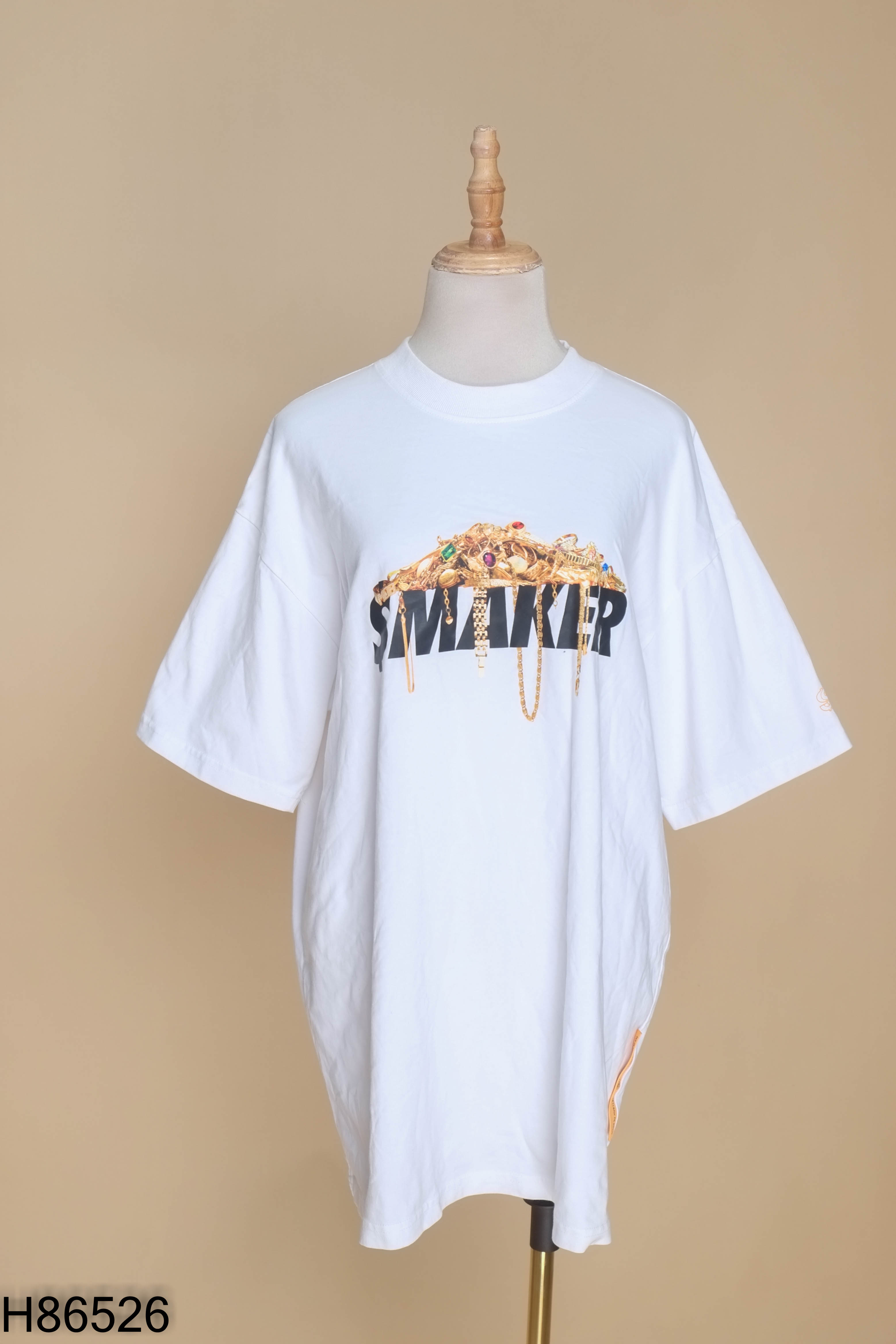 Áo trắng SMAKER in chữ