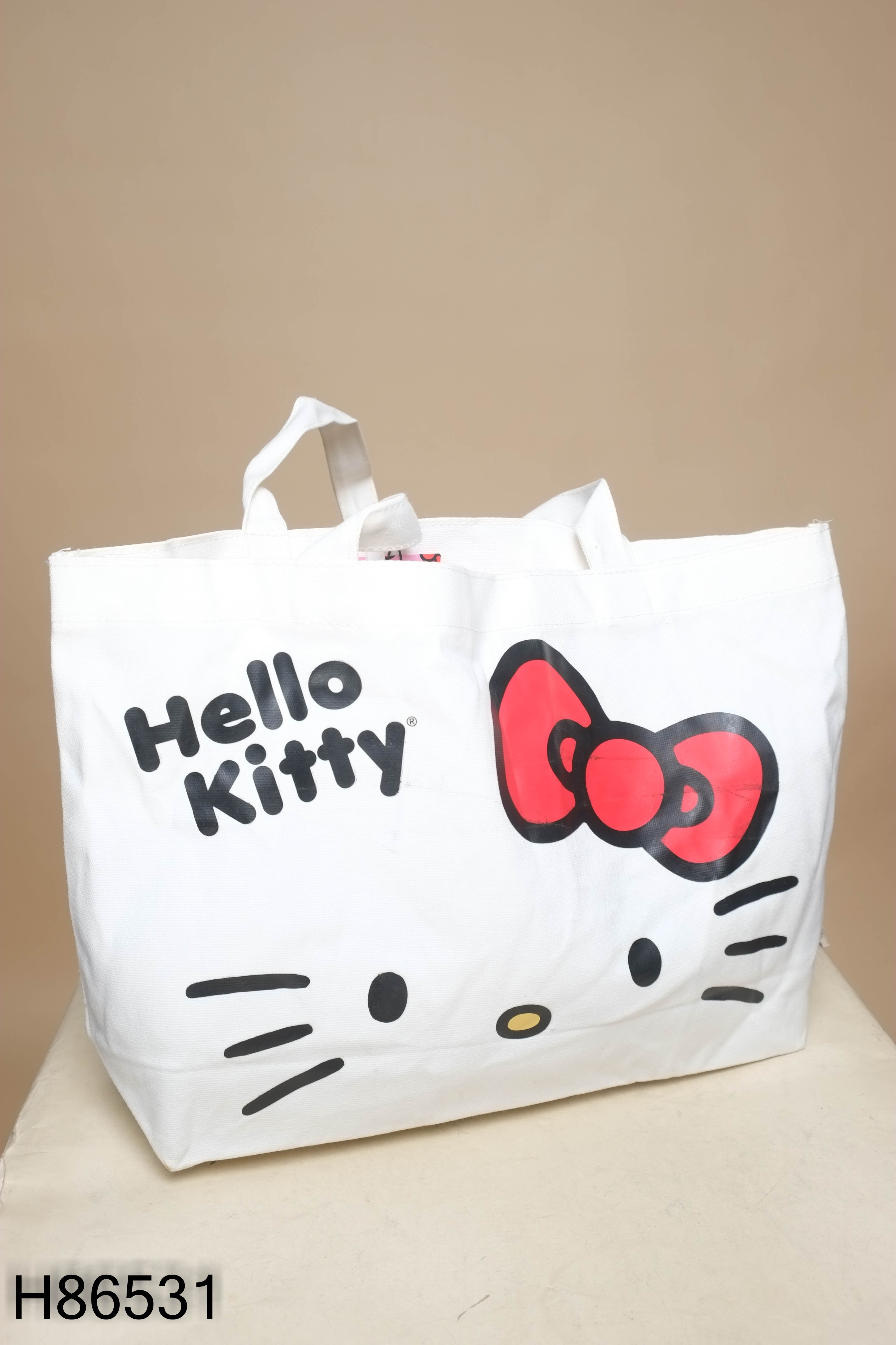 Túi tote trắng hình Hello Kitty